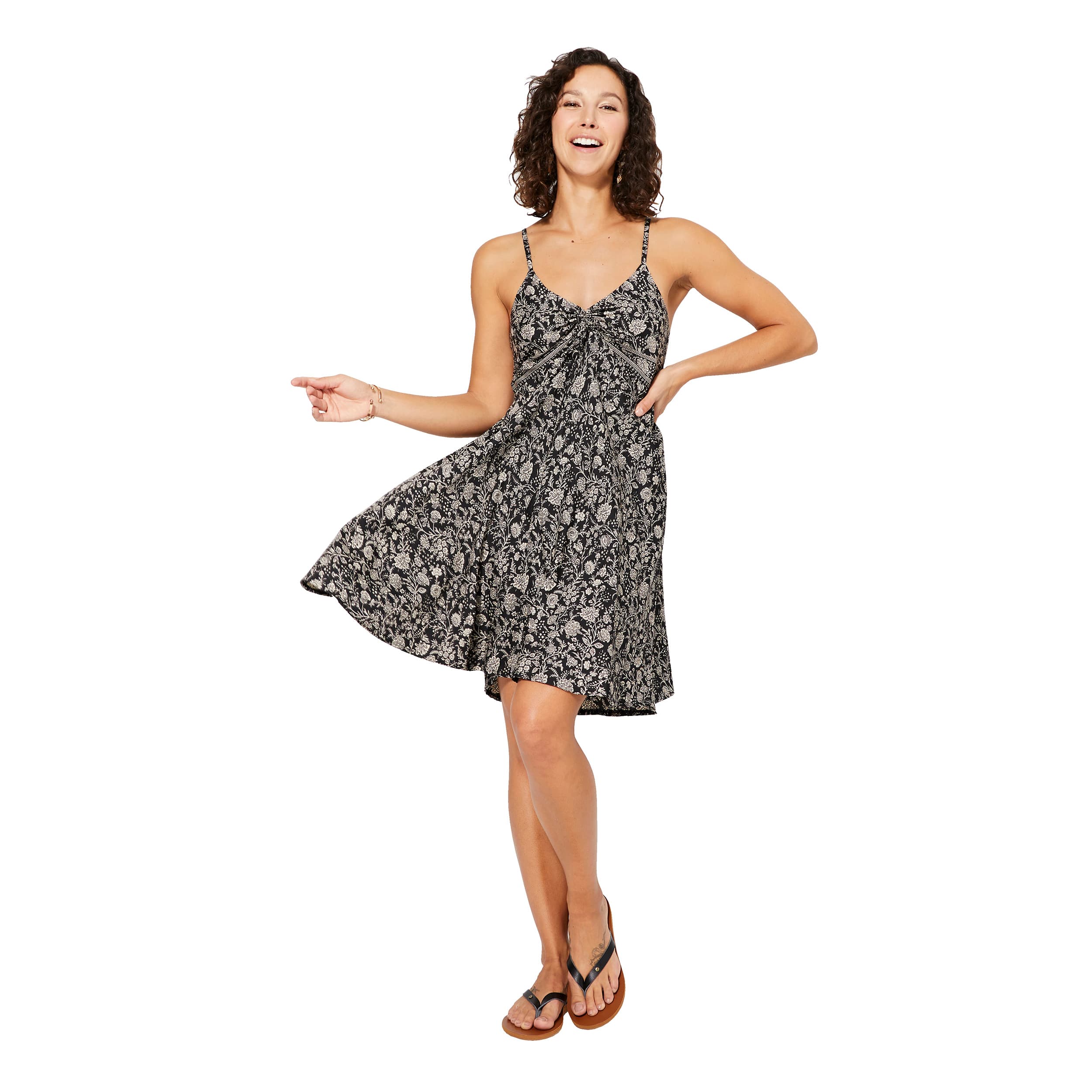 Robe été courte sans manches Basile - 100% polyester - Akoustik Online