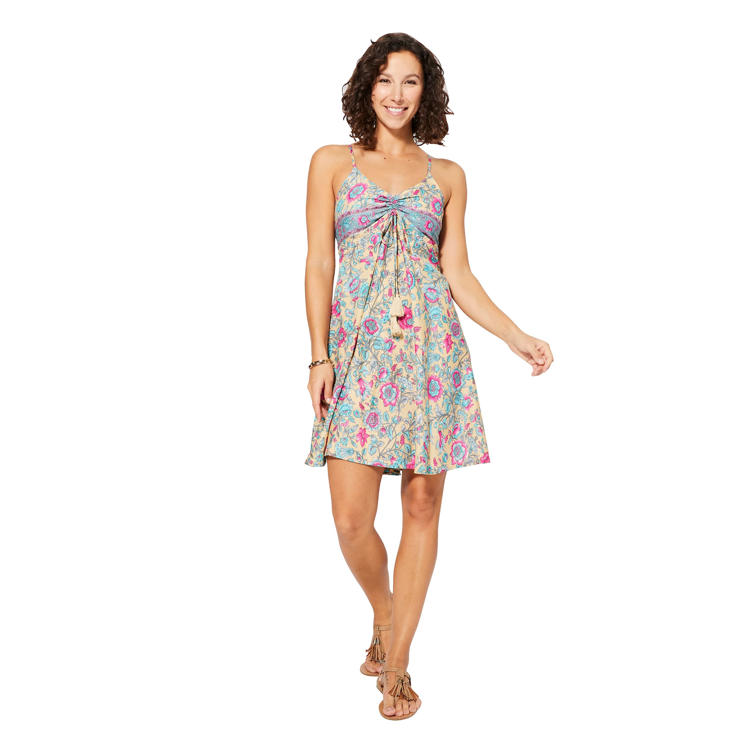 Robe été courte sans manches Bassam - 100% polyester - Akoustik Online