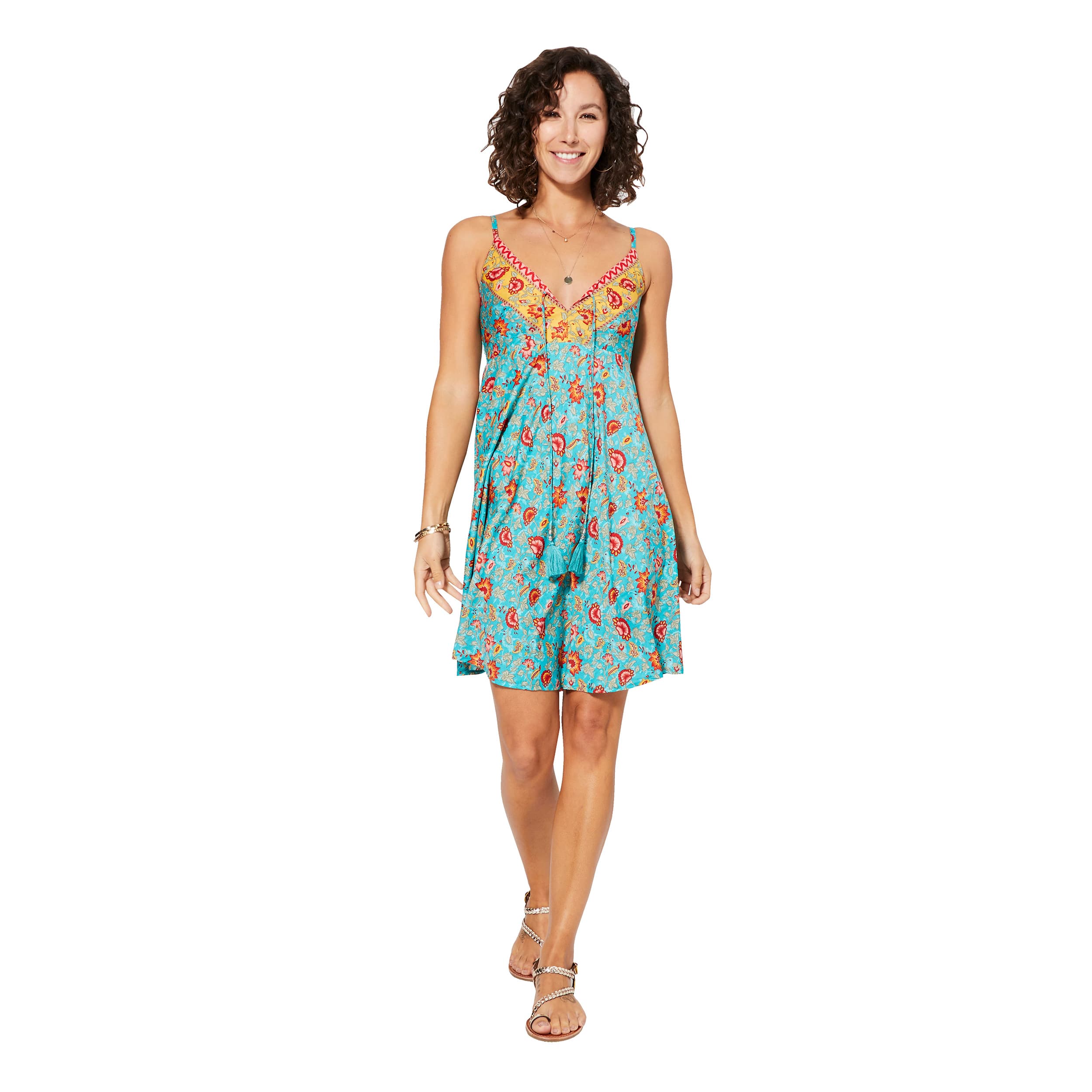 Robe été courte sans manches Fion - 100% polyester - Akoustik Online