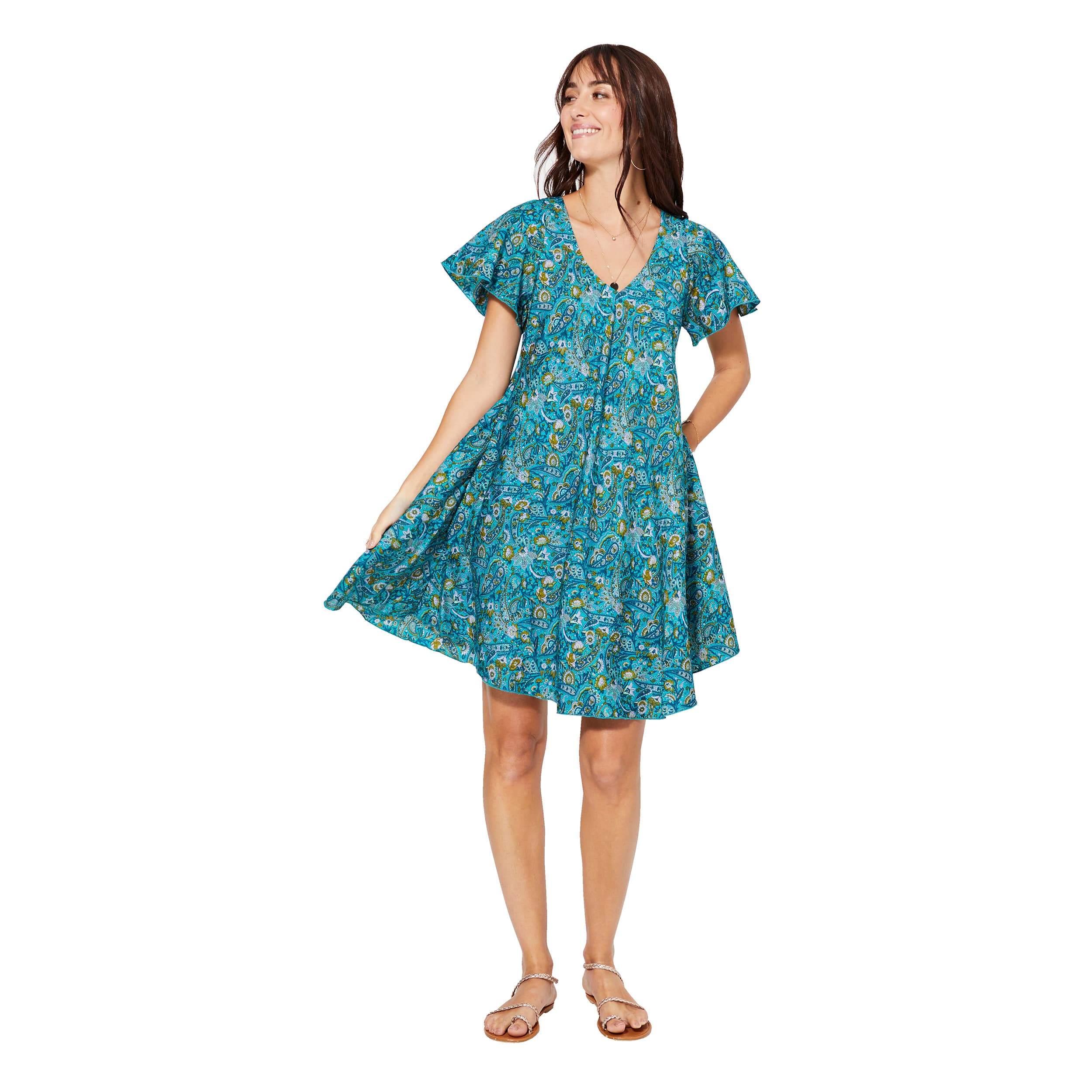 Robe été courte manches courtes Sanda - Akoustik Online