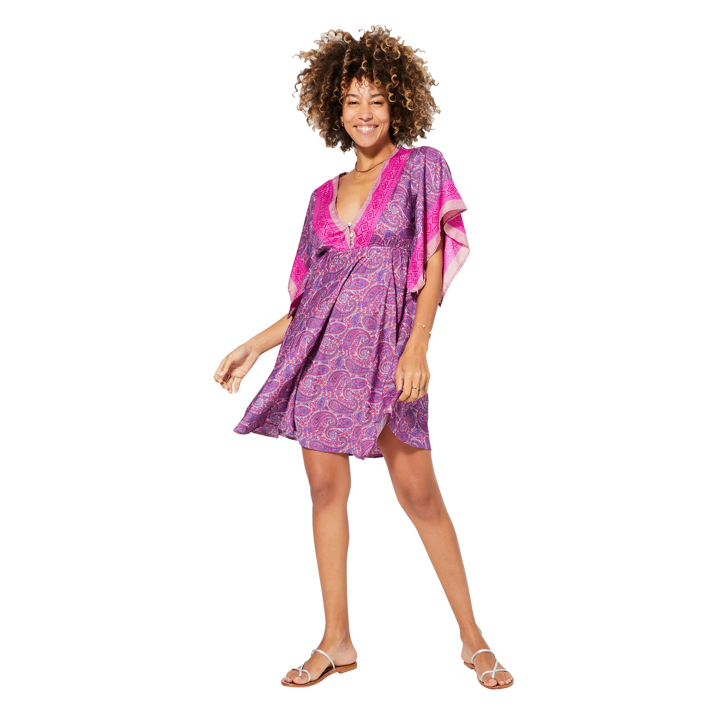 Robe été courte manches courtes Abe - 100% polyester - Akoustik Online