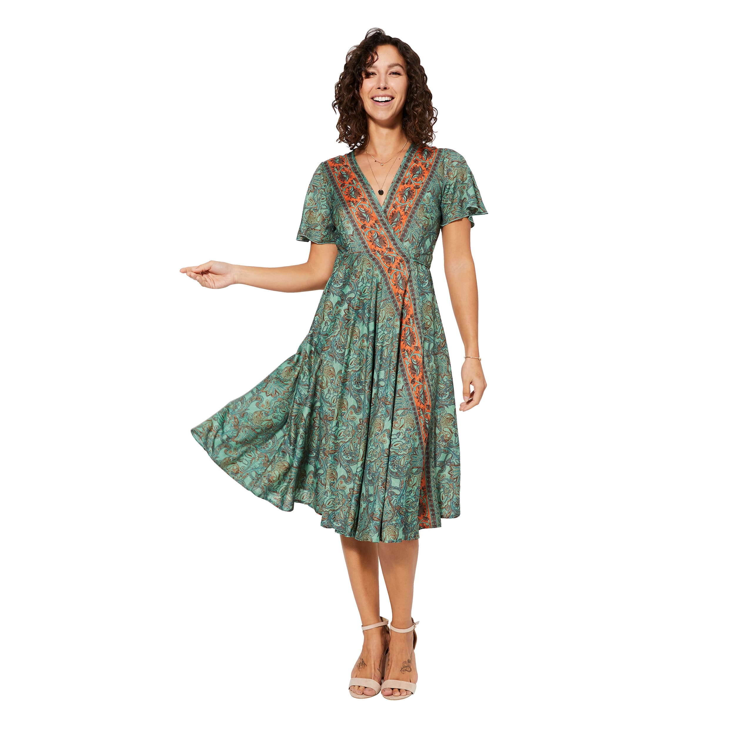 Robe été mi-longue manches courtes Henda - Akoustik Online