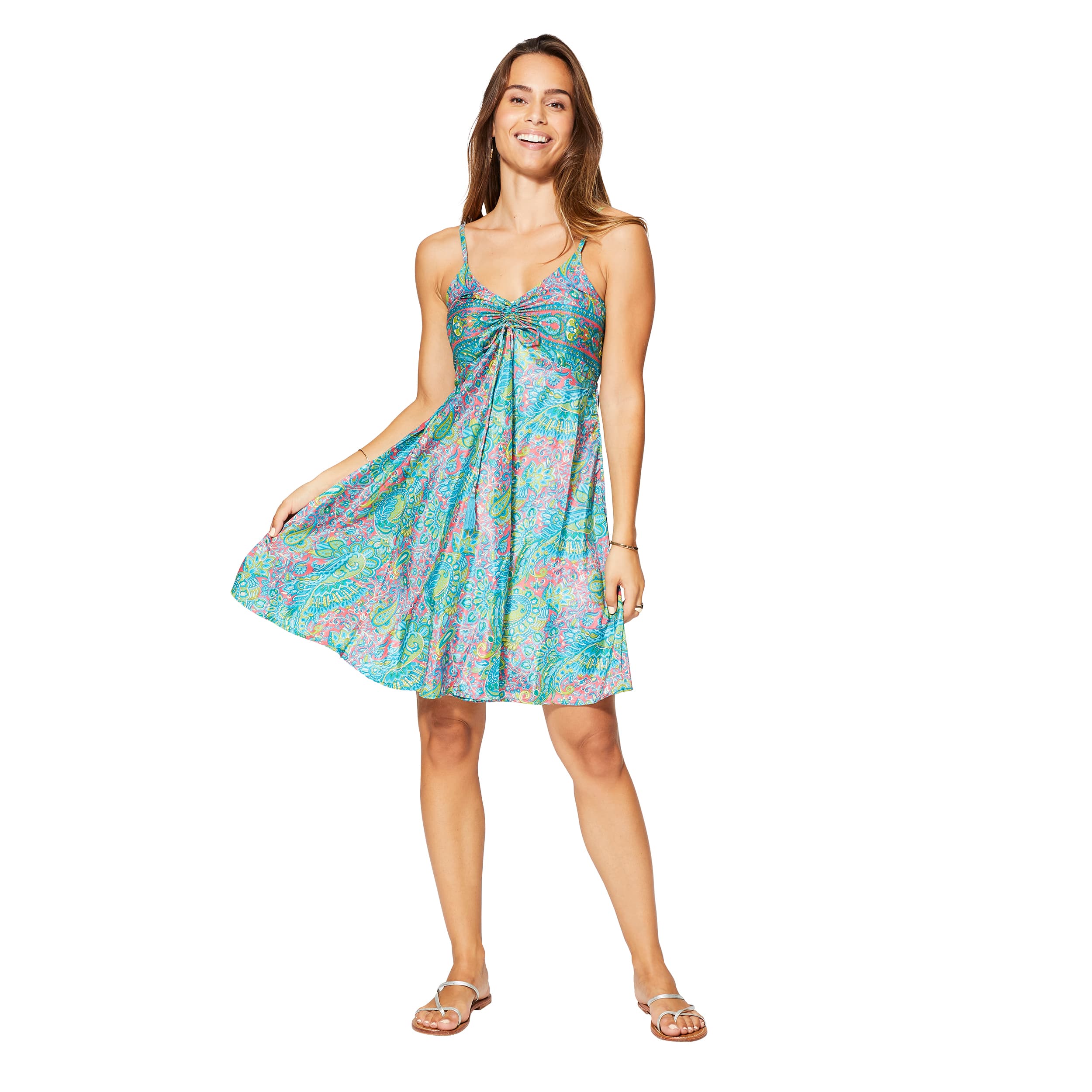 Robe été courte sans manches Fríða - 100% polyester - Akoustik Online