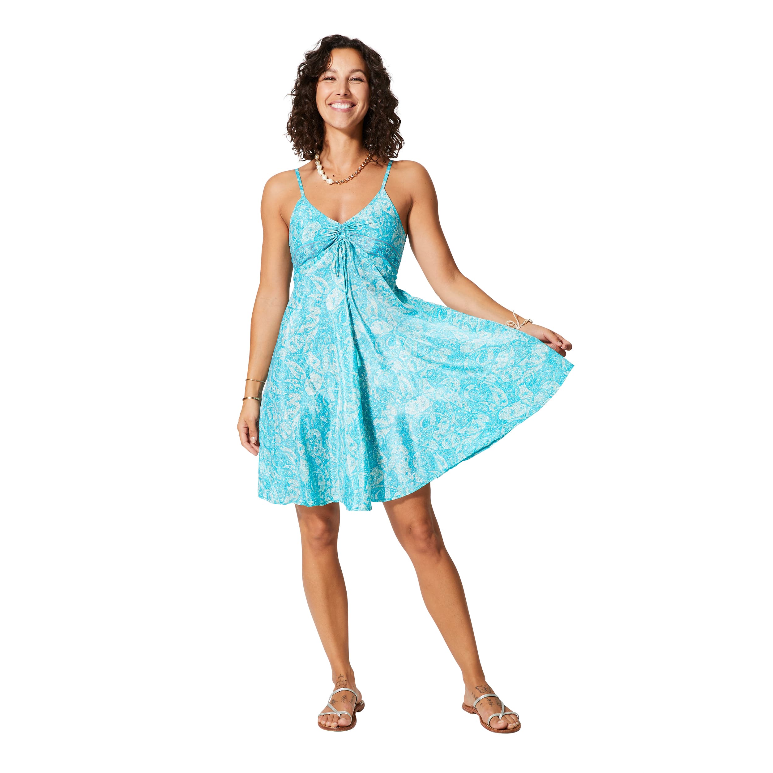 Robe été courte sans manches Fahima - 100% polyester - Akoustik Online