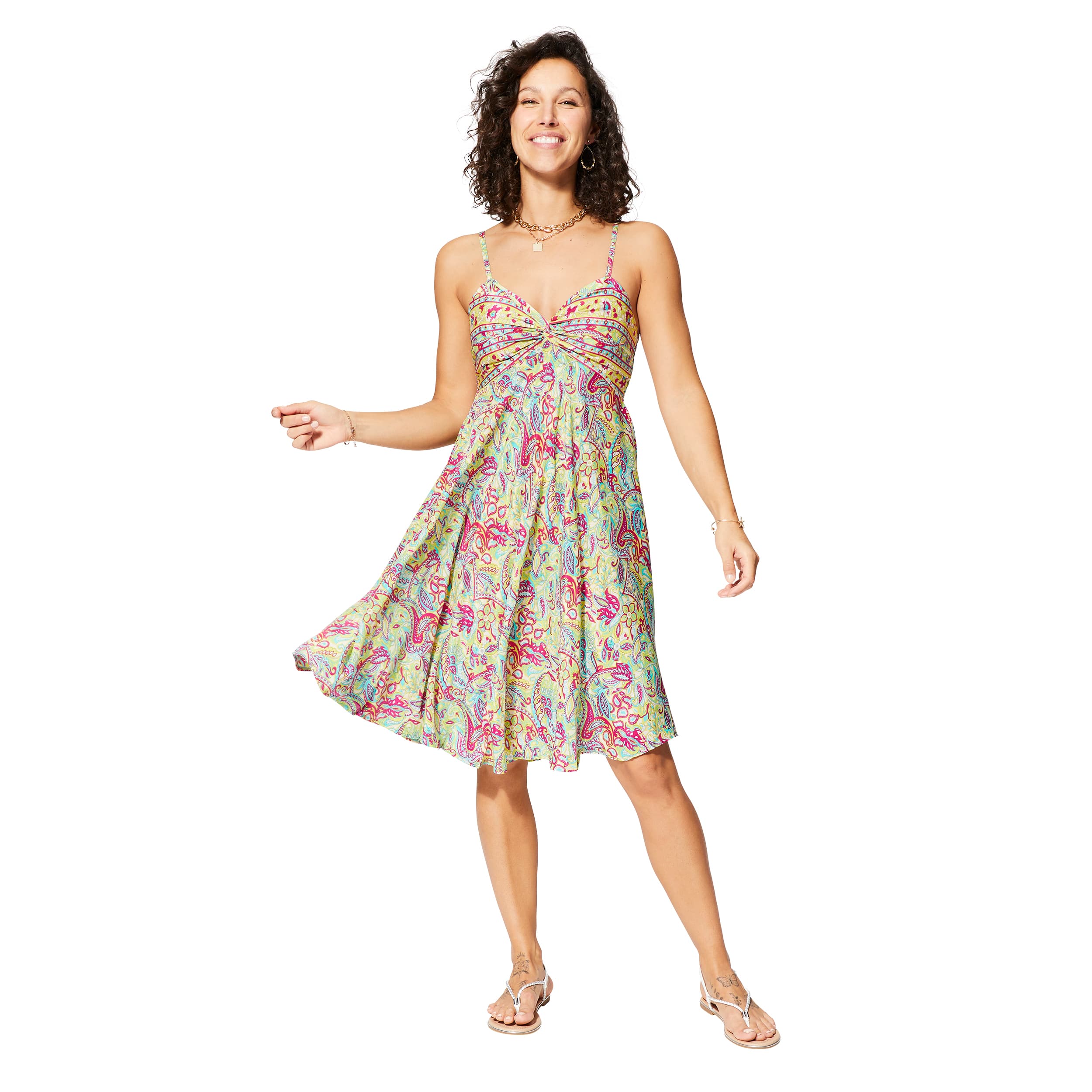 Robe été courte sans manches Bas - 100% polyester - Akoustik Online
