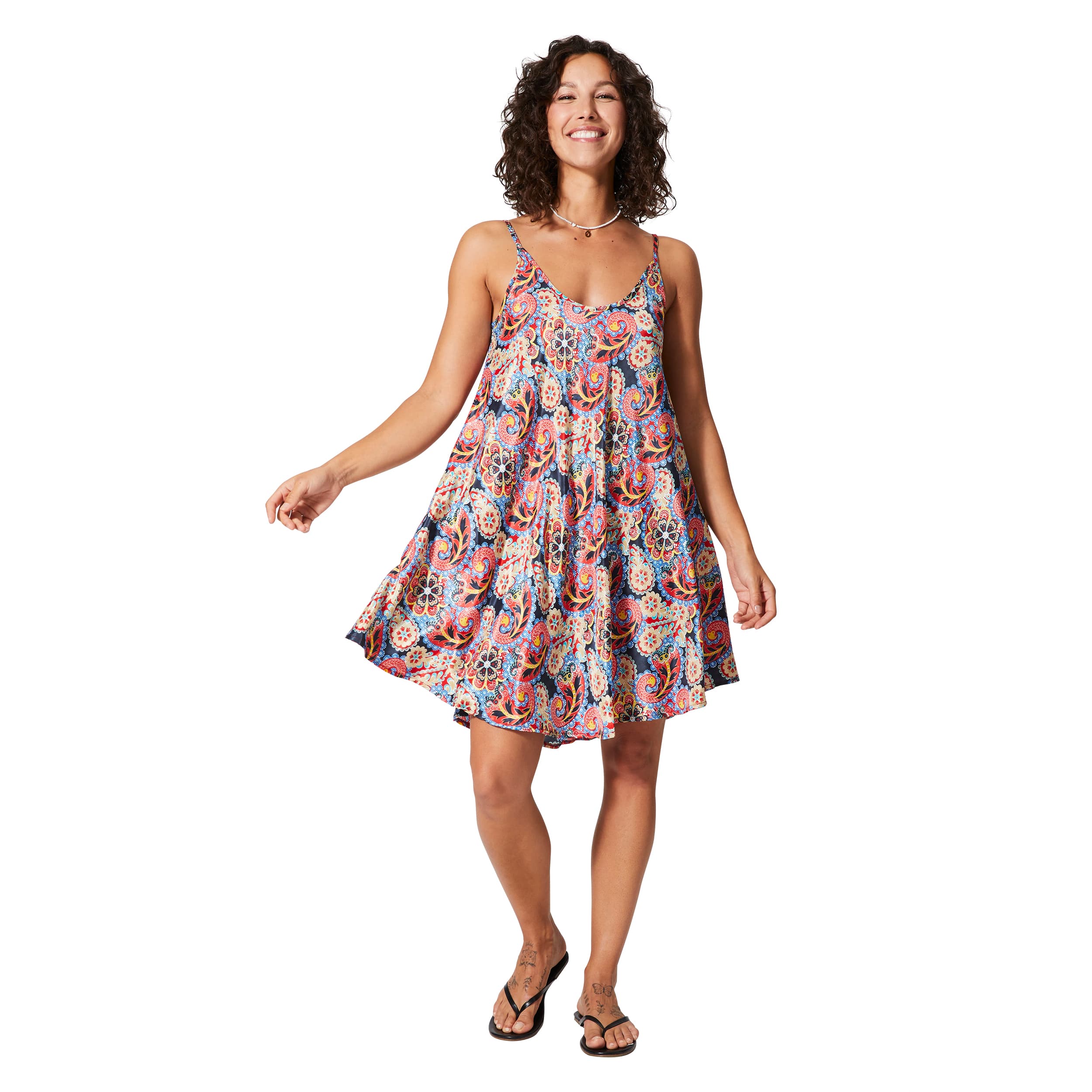 Robe été courte sans manches Halina - 100% polyester - Akoustik Online