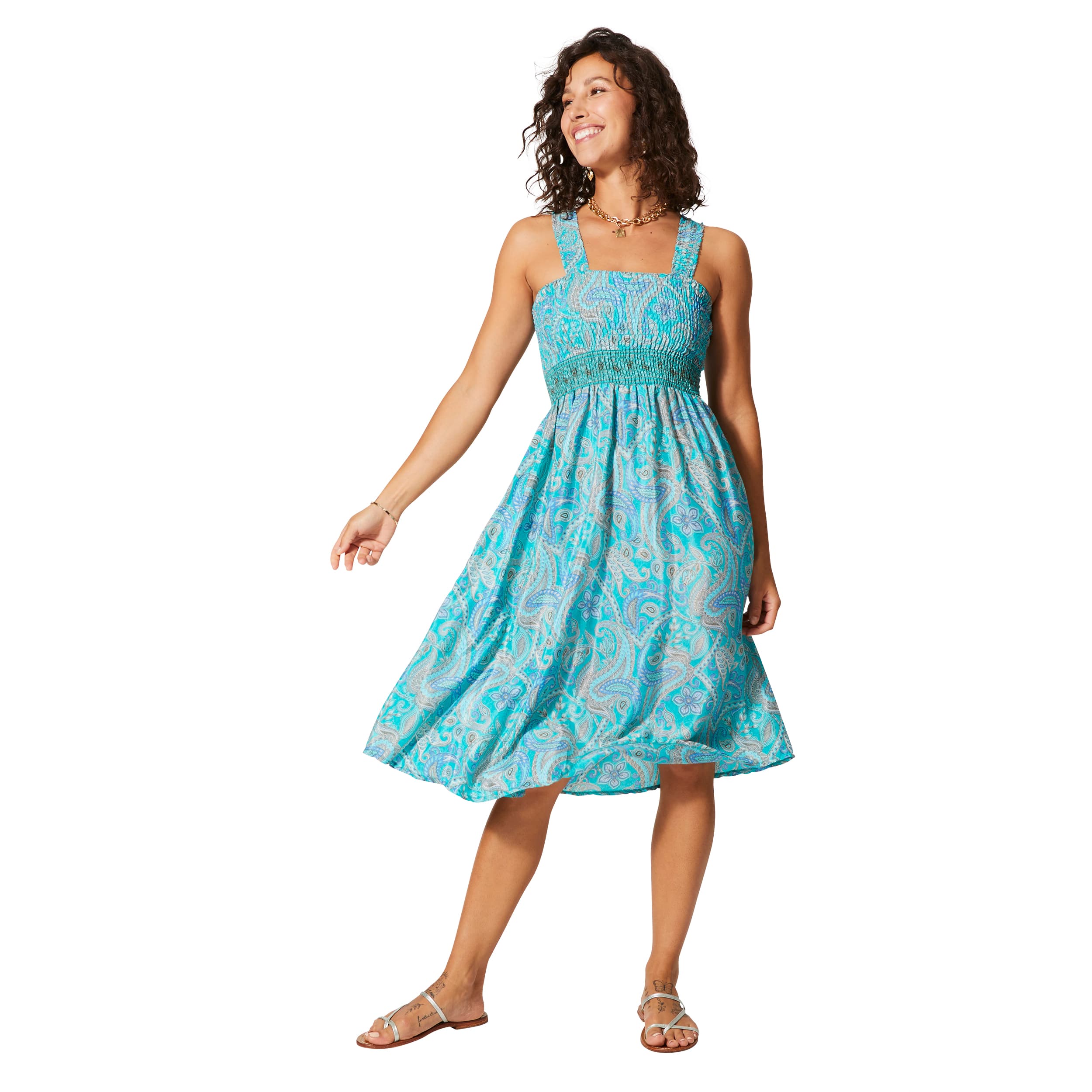 Robe été mi-longue sans manches Oluwayemisi - Akoustik Online