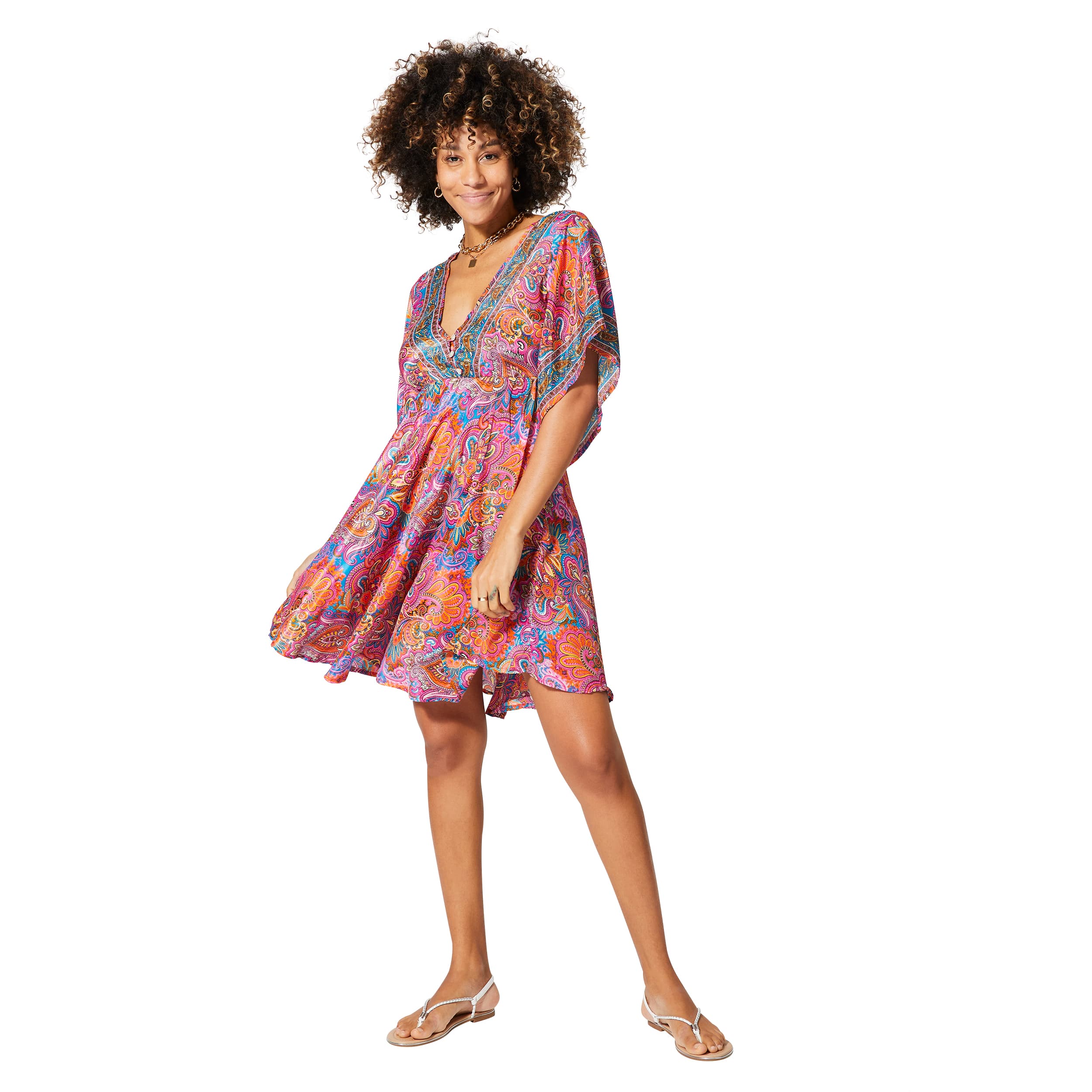 Robe été courte manches courtes Coral - Akoustik Online