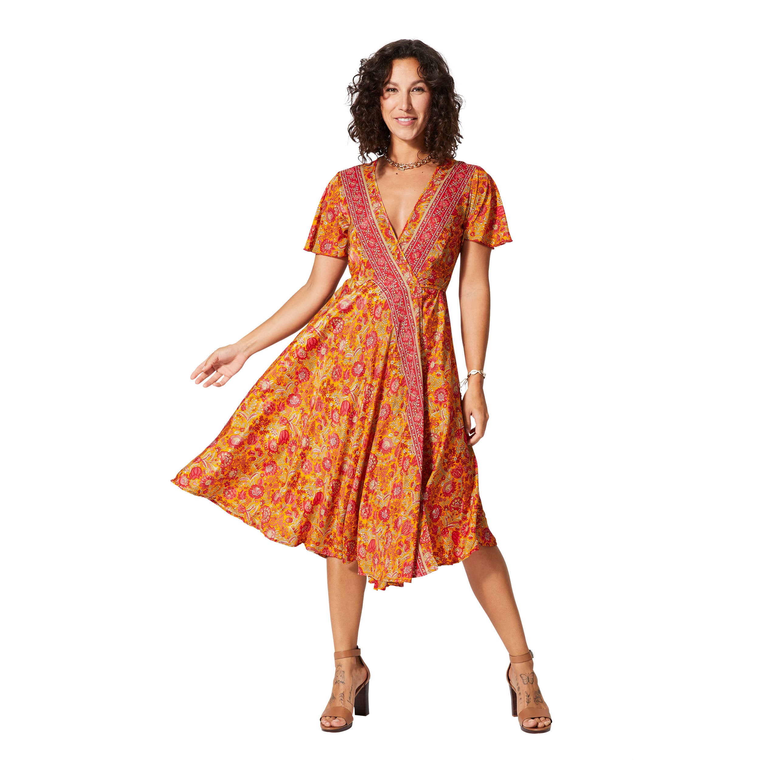 Robe été mi-longue manches courtes Eloisa - Akoustik Online