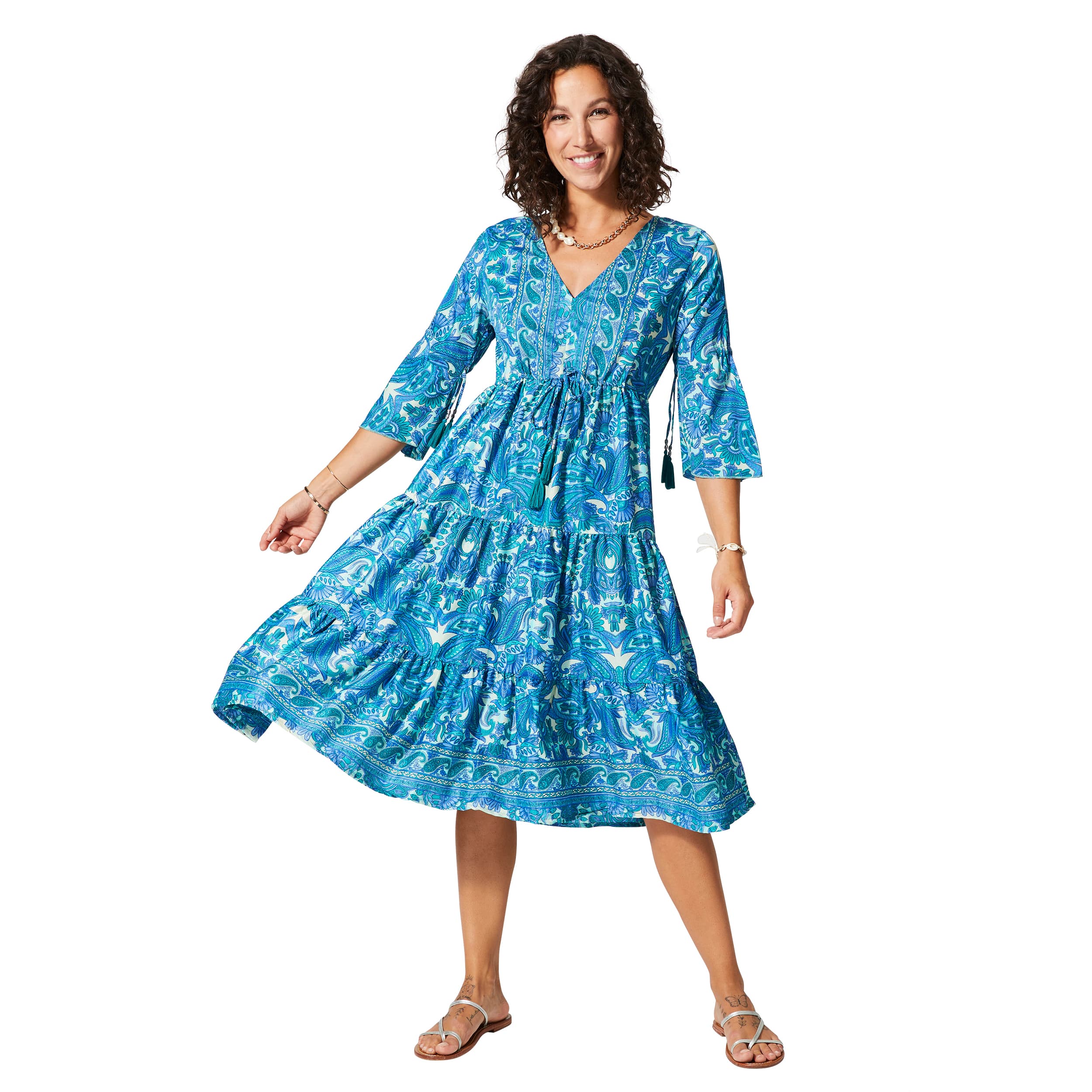 Robe été mi-longue manches 3/4 Lynsey - Akoustik Online