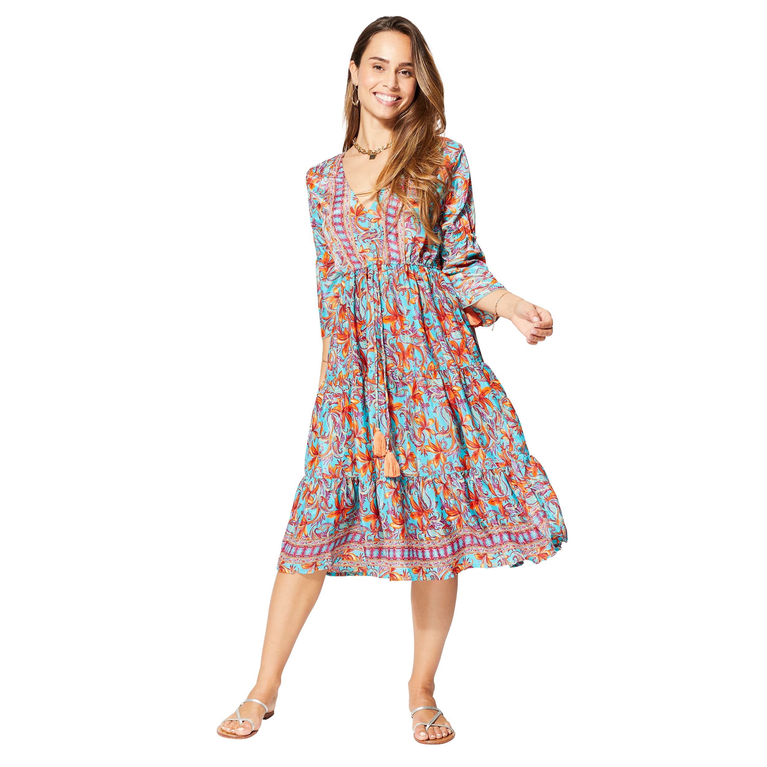 Robe été mi-longue manches 3/4 Sibyl - Akoustik Online