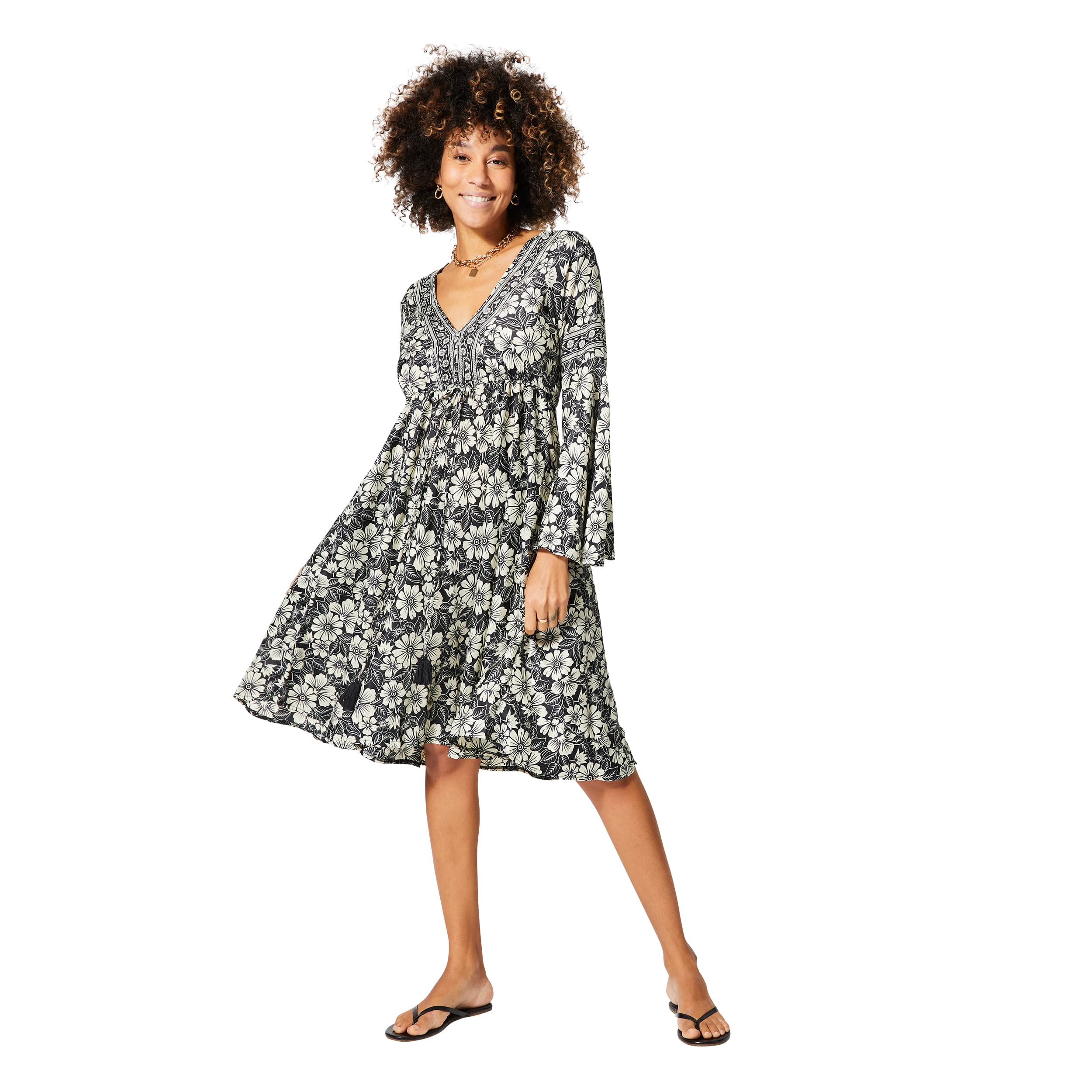 Robe été courte manches 3/4 Ikraam - 100% polyester - Akoustik Online