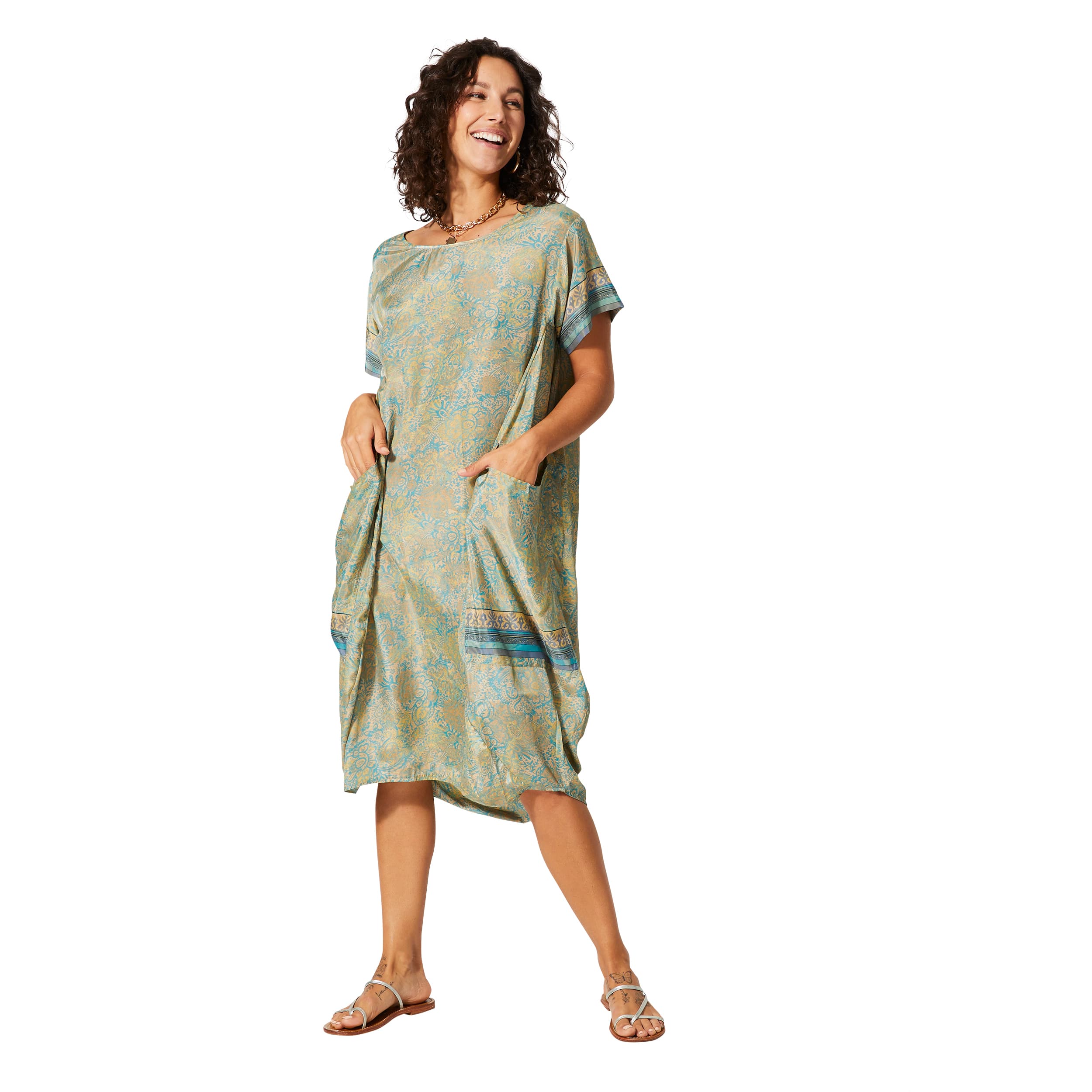 Robe été mi-longue manches courtes Sidonie - Akoustik Online