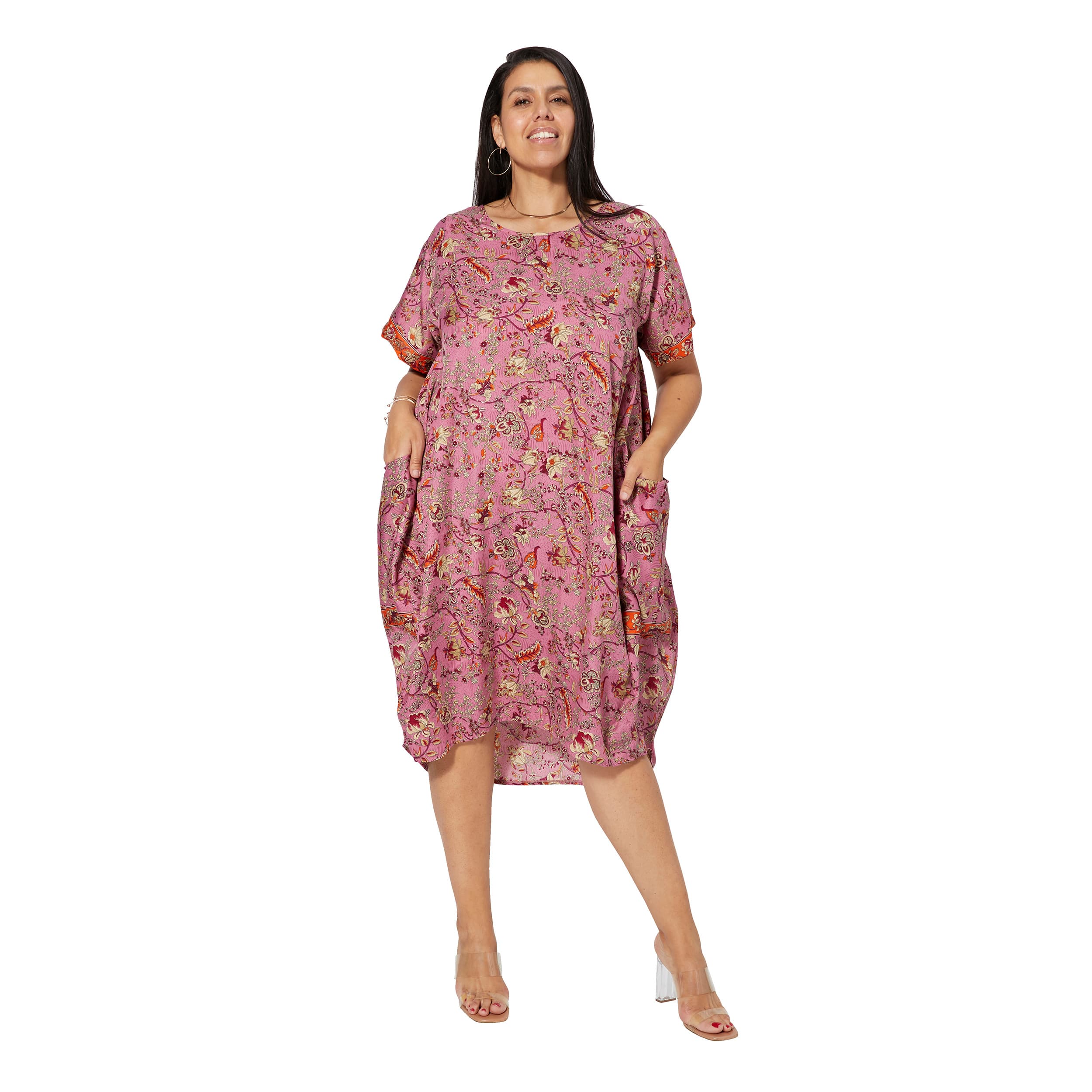 Robe été mi-longue manches courtes Radha - Akoustik Online