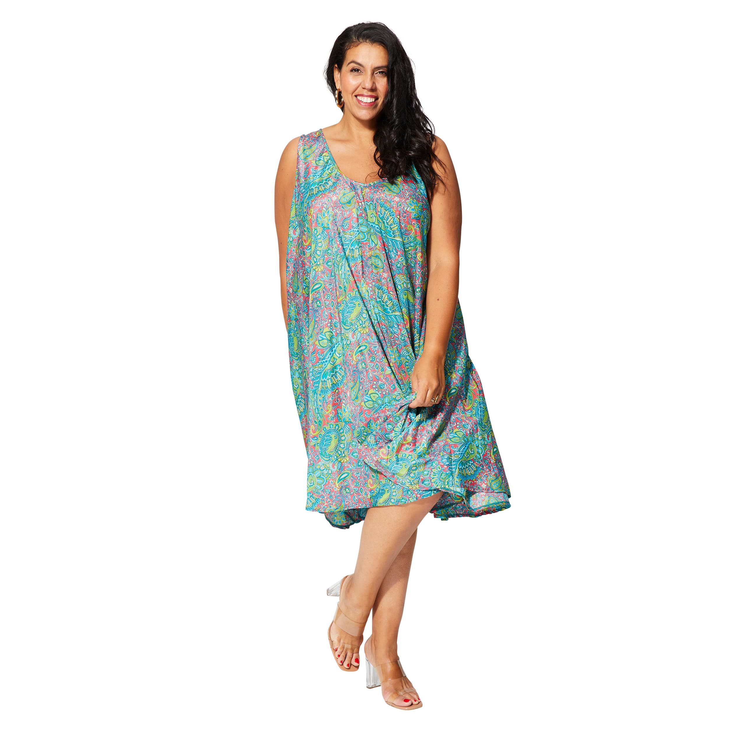 Robe été courte sans manches Tamson - 100% polyester - Akoustik Online