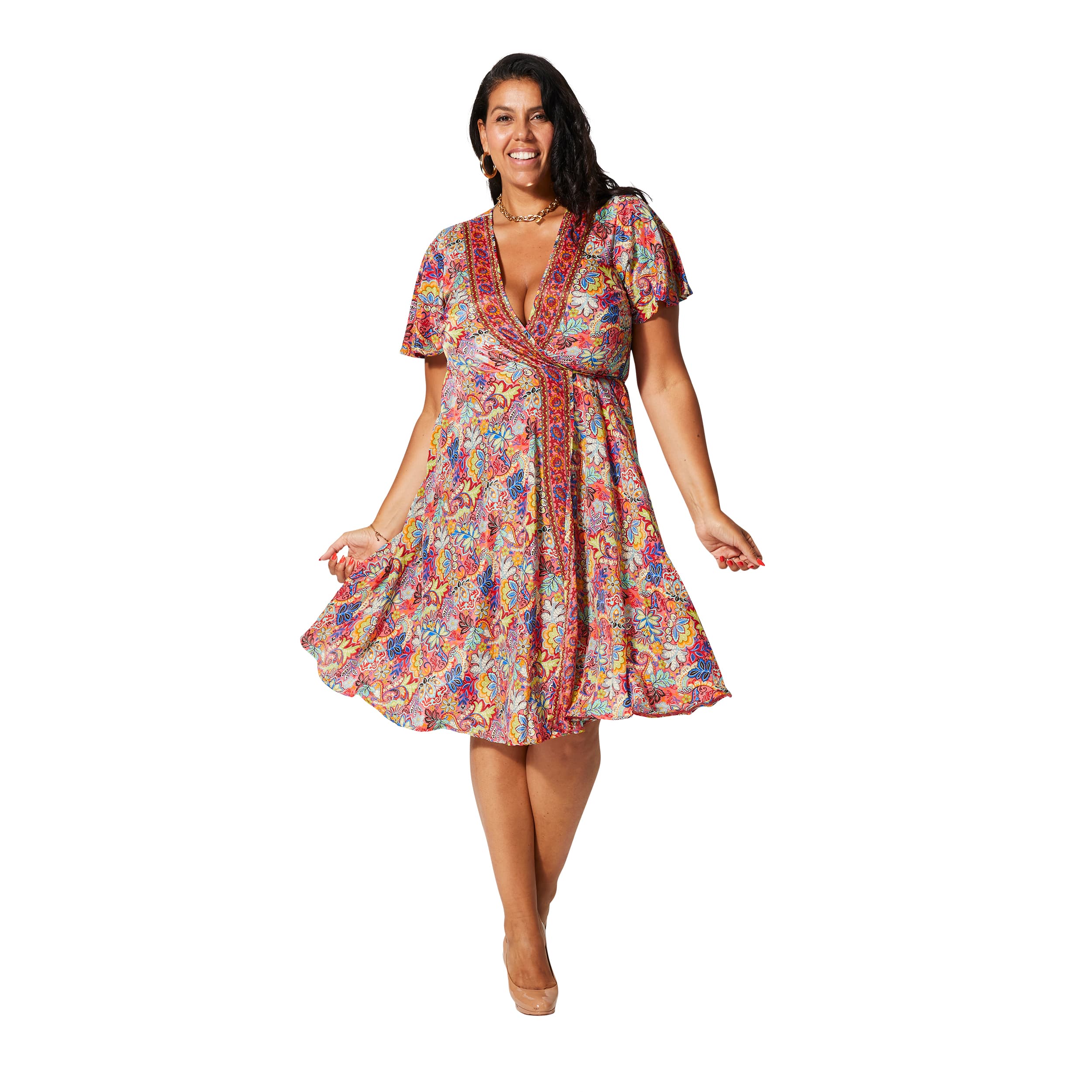 Robe été courte manches courtes Chrysanta - Akoustik Online