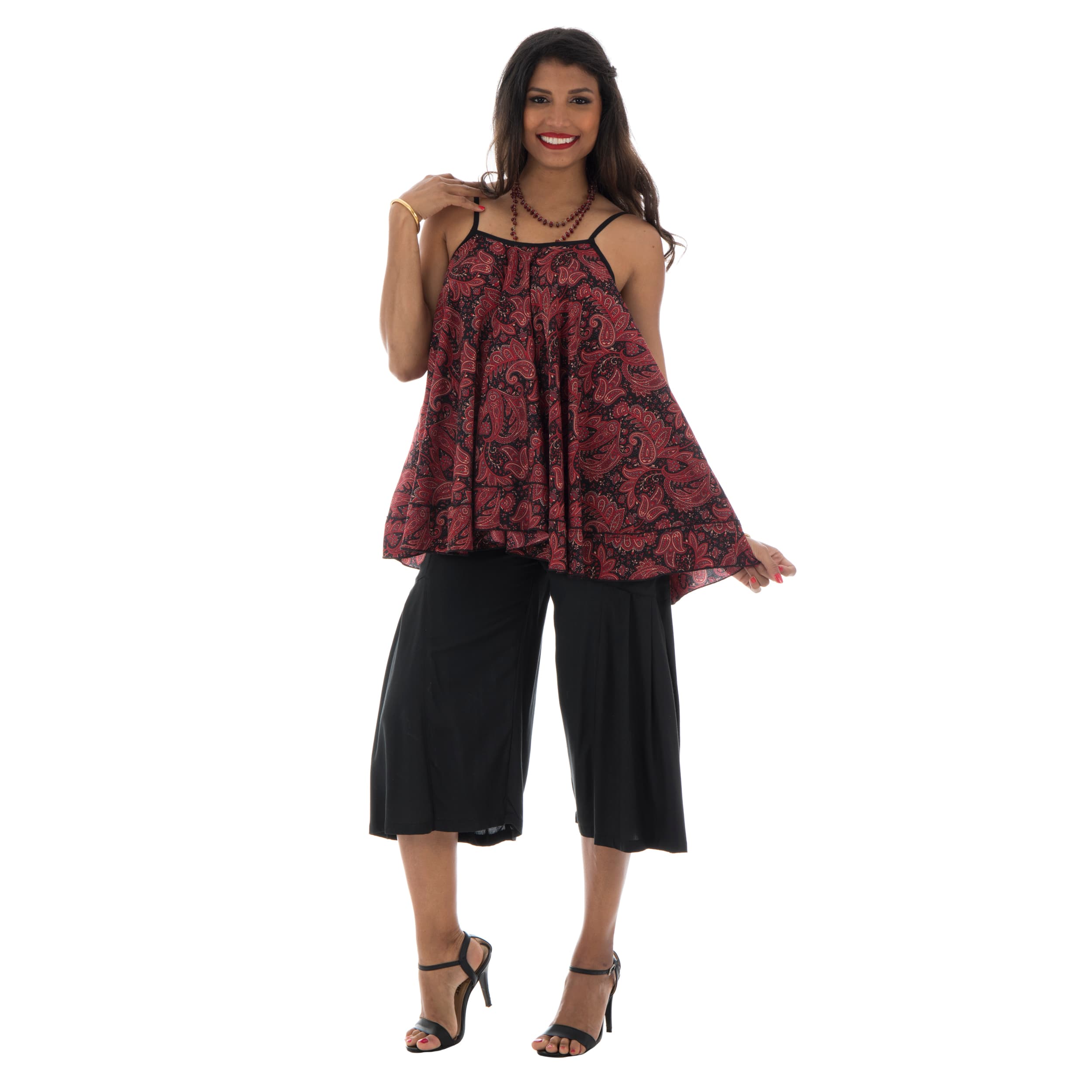 Top été Arn - 100% polyester - rouge, noir - Akoustik Online