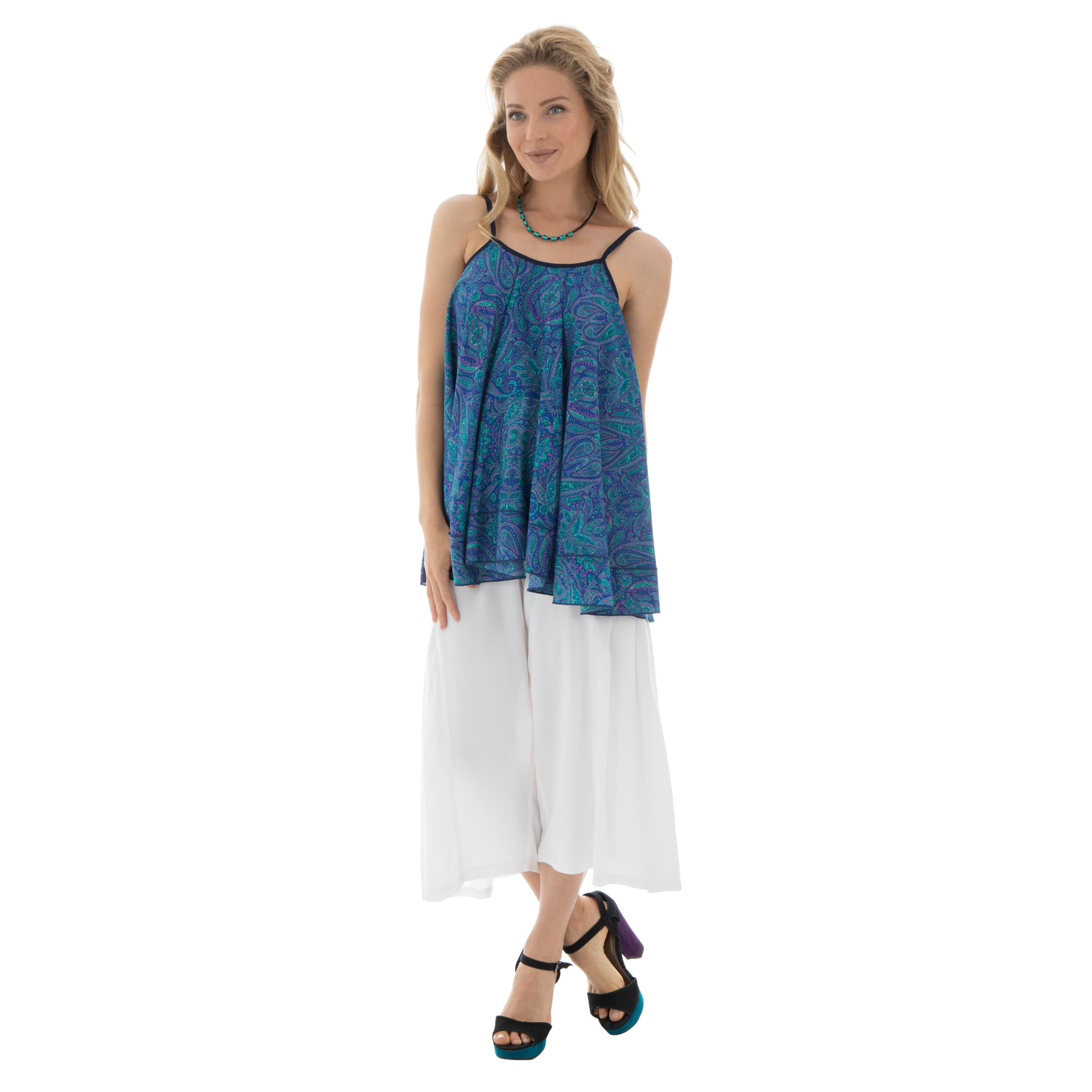 Top été Cleto - 100% polyester - bleu - Petit Prix ! - Akoustik Online