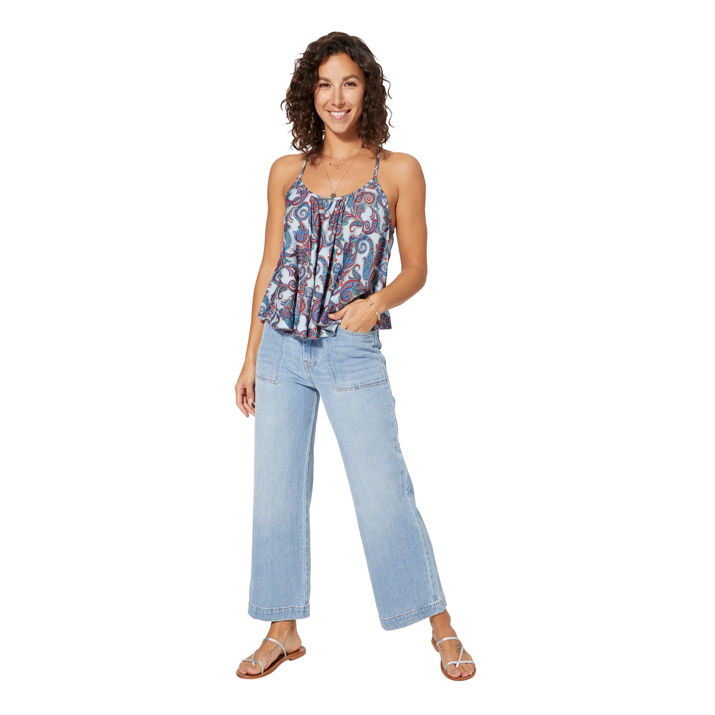 Top été court sans manches Fidda - 100% polyester - Akoustik Online