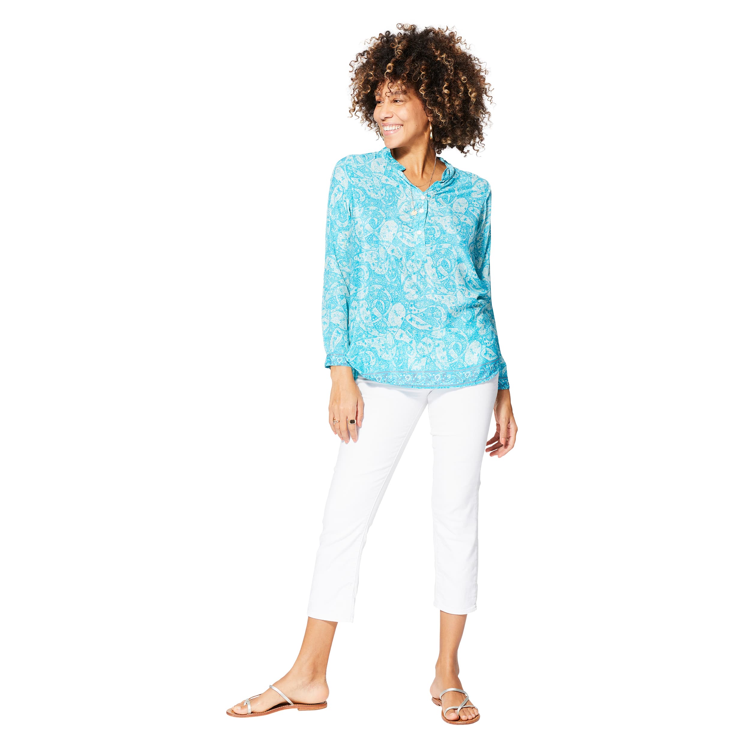 Top été long manches longues Tyra - 100% polyester - Akoustik Online