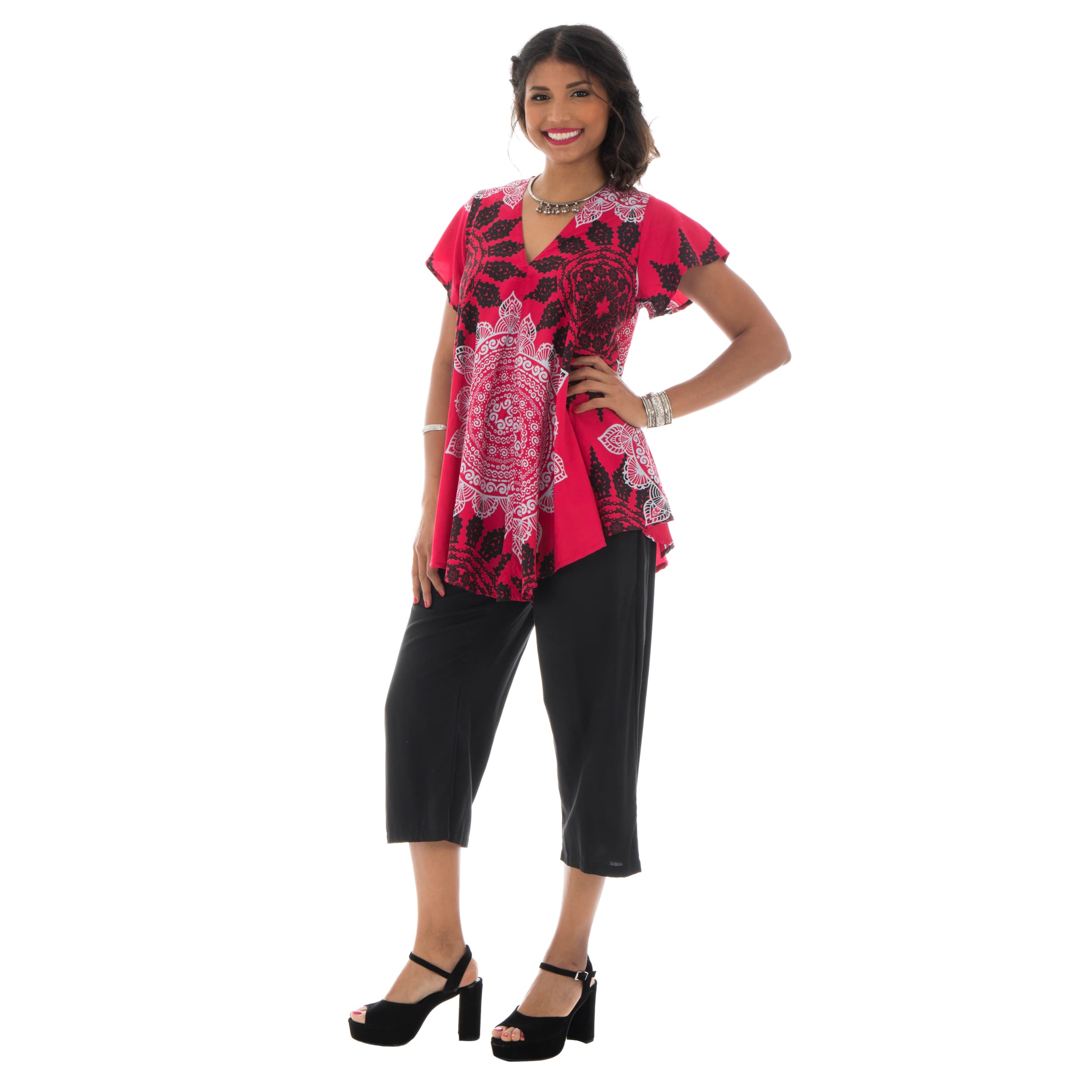 Top été Caldew - 100% polyester - rouge, noir, blanc - Akoustik Online