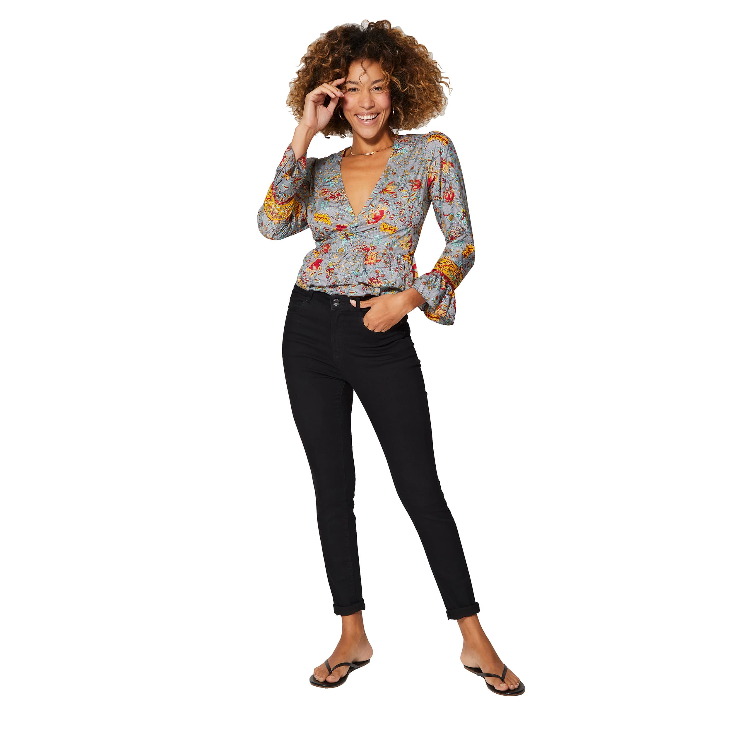 Top été court manches longues Kyra - 100% polyester - Akoustik Online