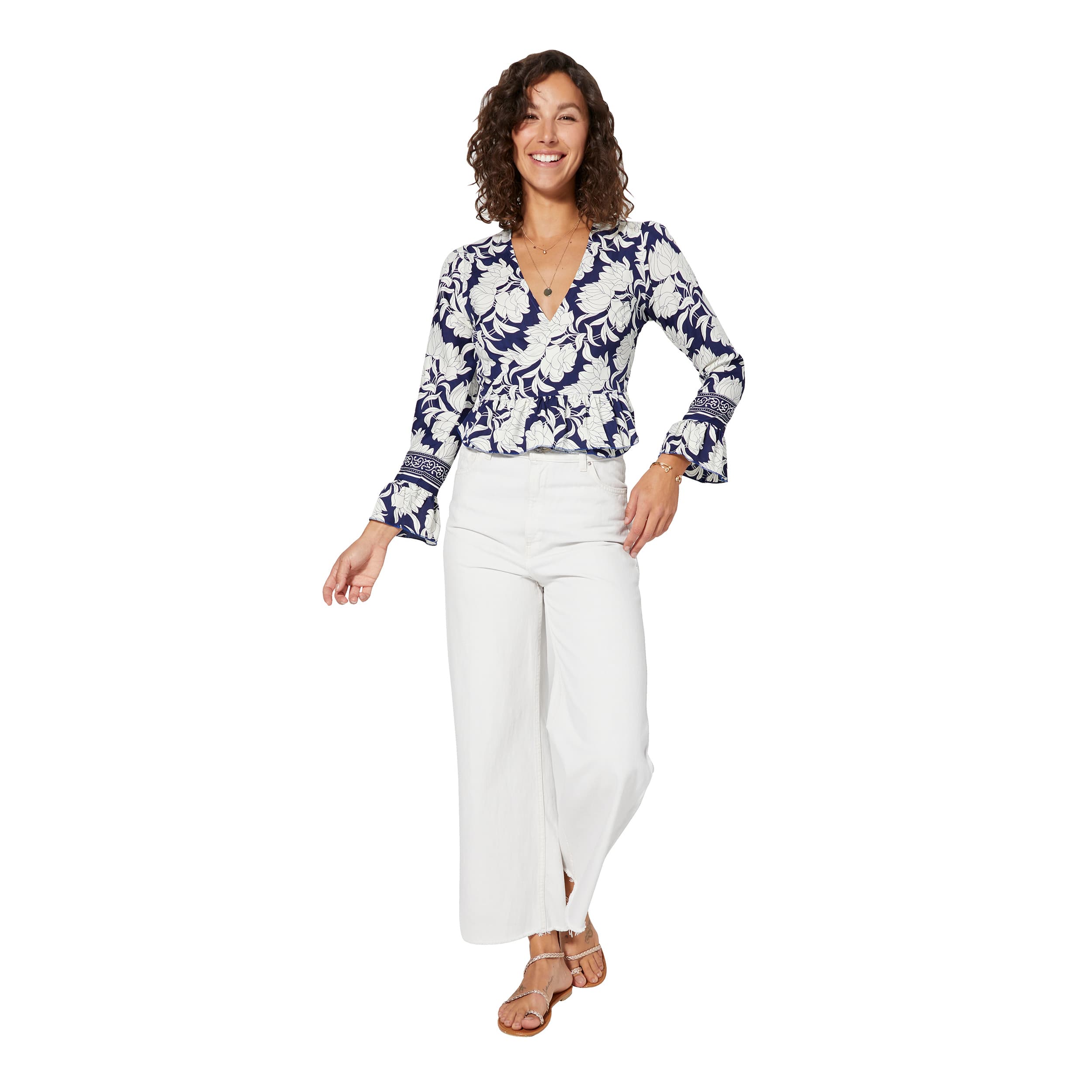 Top été court manches longues Jonie - 100% polyester - Akoustik Online