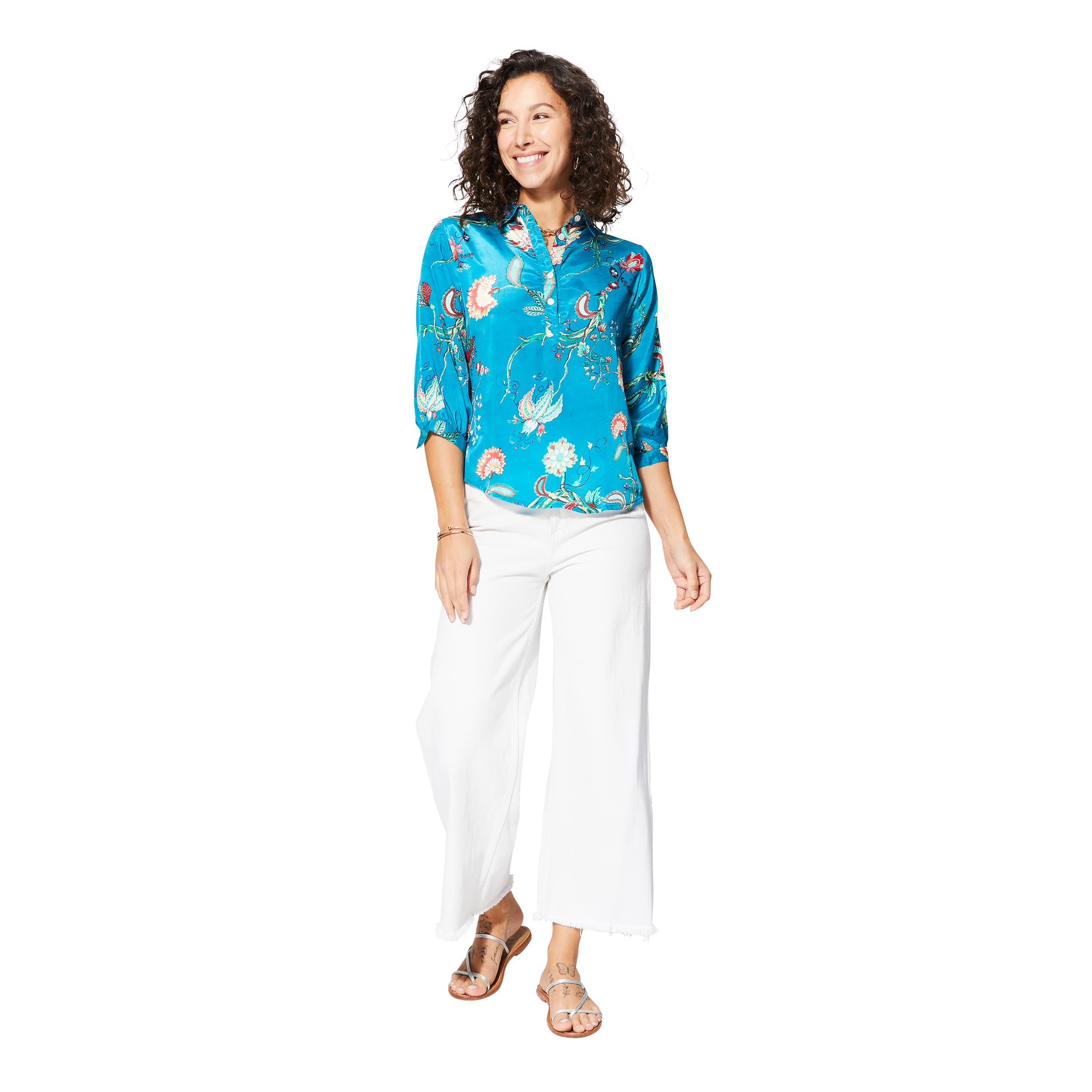 Top été classique manches 3/4 Beth - 100% polyester - Akoustik Online
