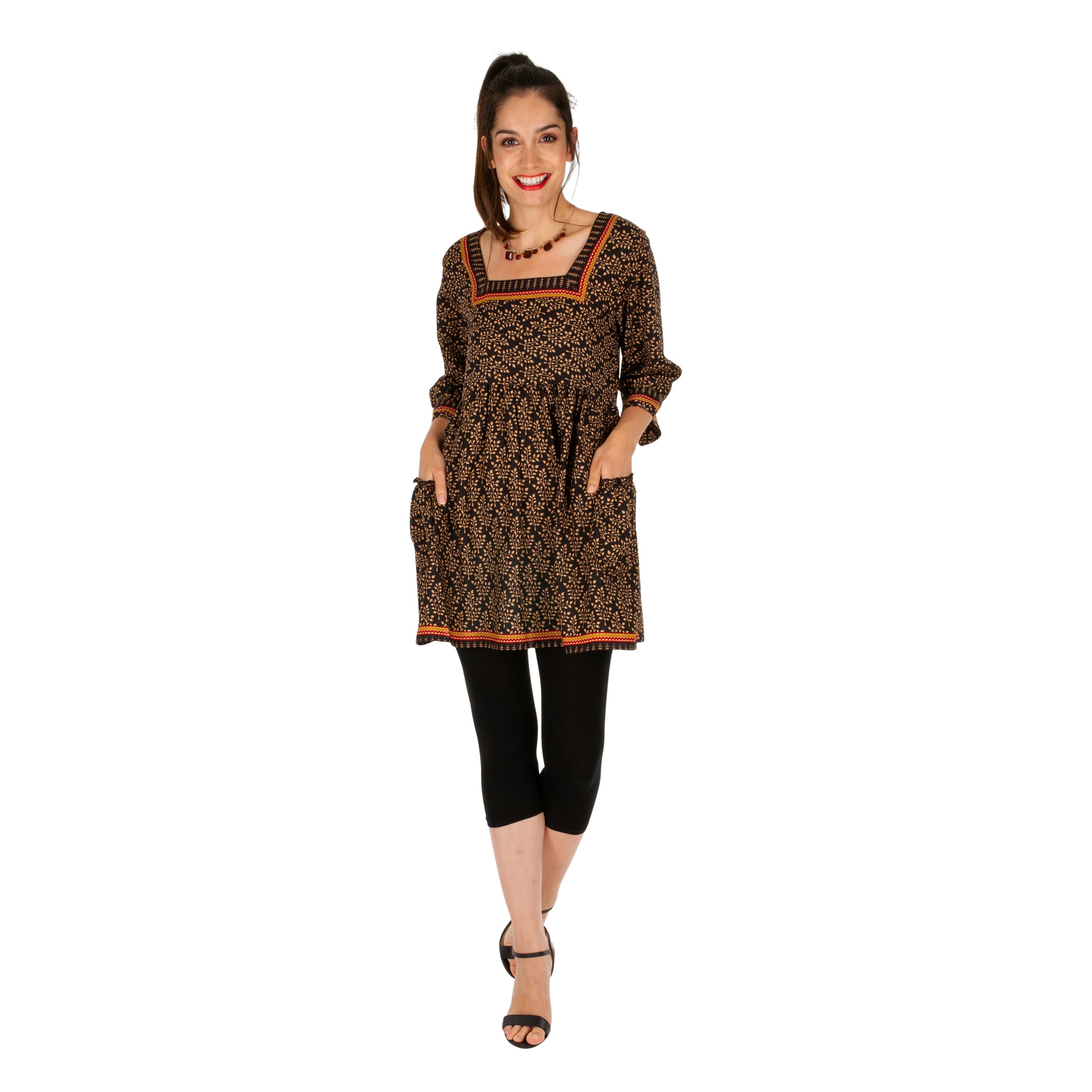 Tunique été manches 3/4 Octavie - 100% polyester - Akoustik Online