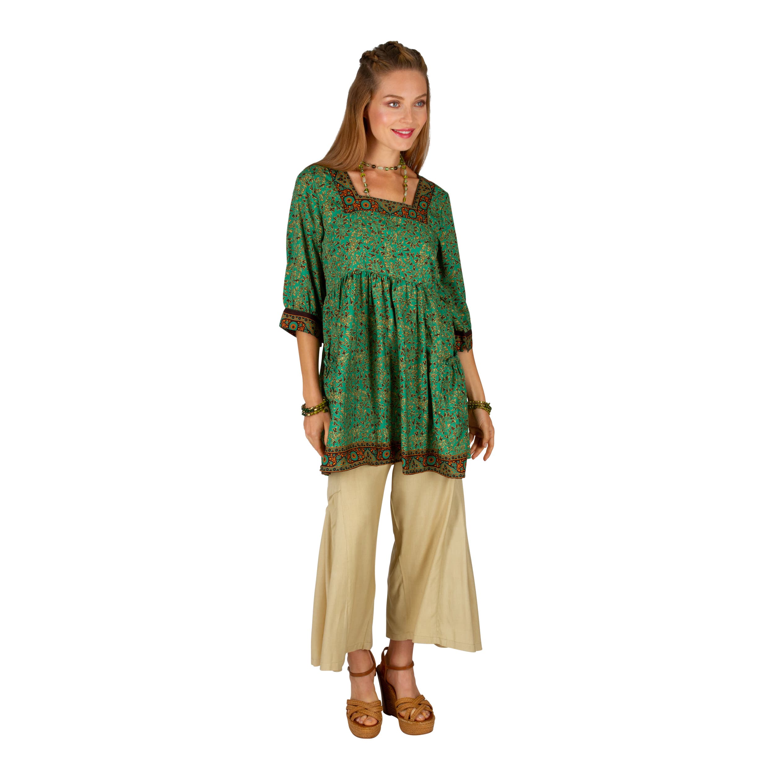 Tunique été manches 3/4 Savina - 100% polyester - Akoustik Online