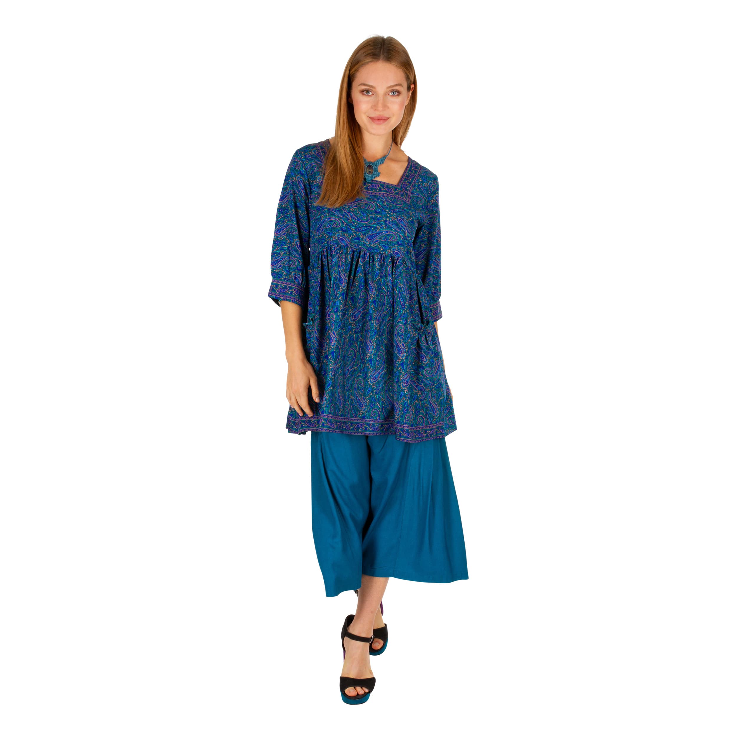 Tunique été manches 3/4 Telia - 100% polyester - Akoustik Online