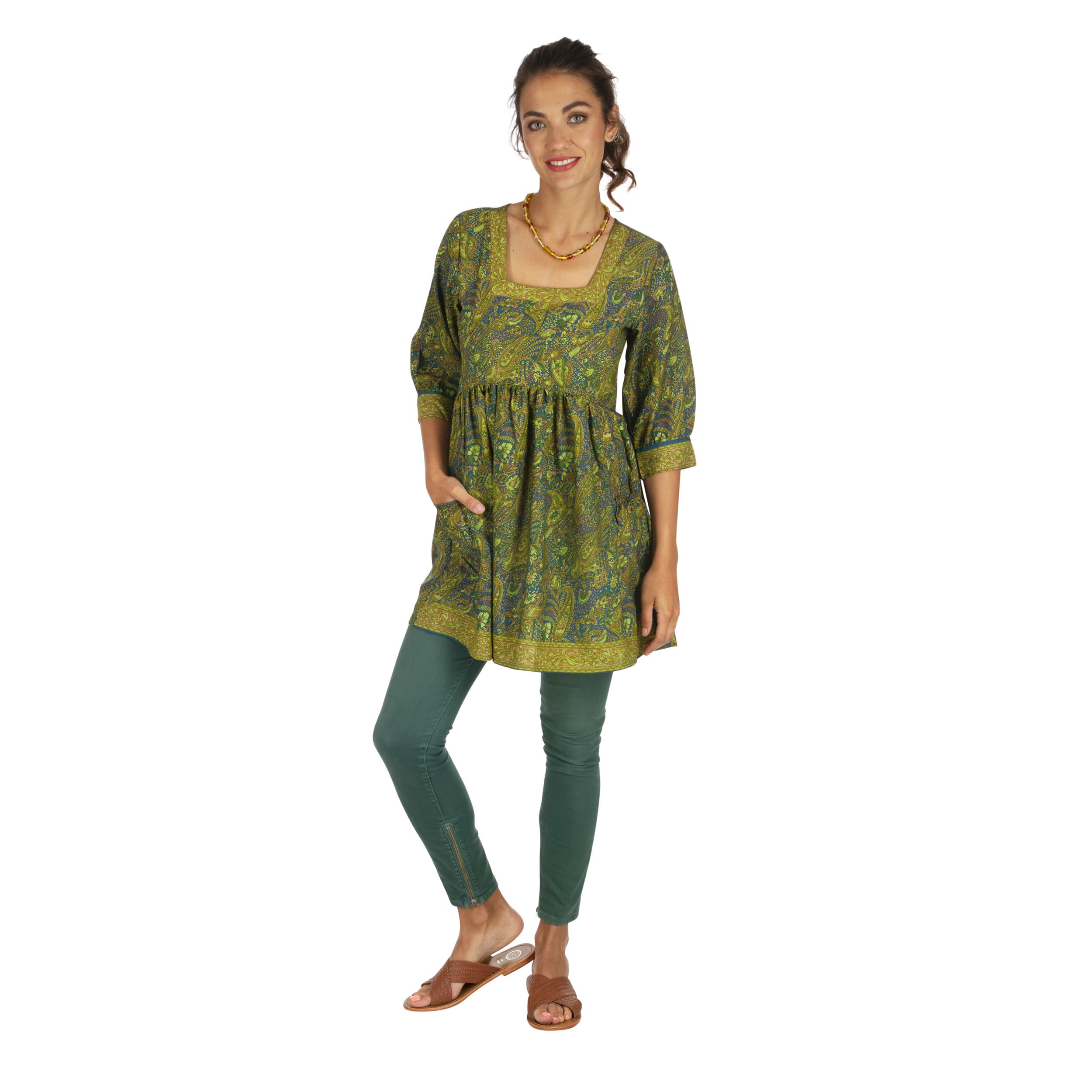 Tunique été manches 3/4 Piotr - 100% polyester - Akoustik Online