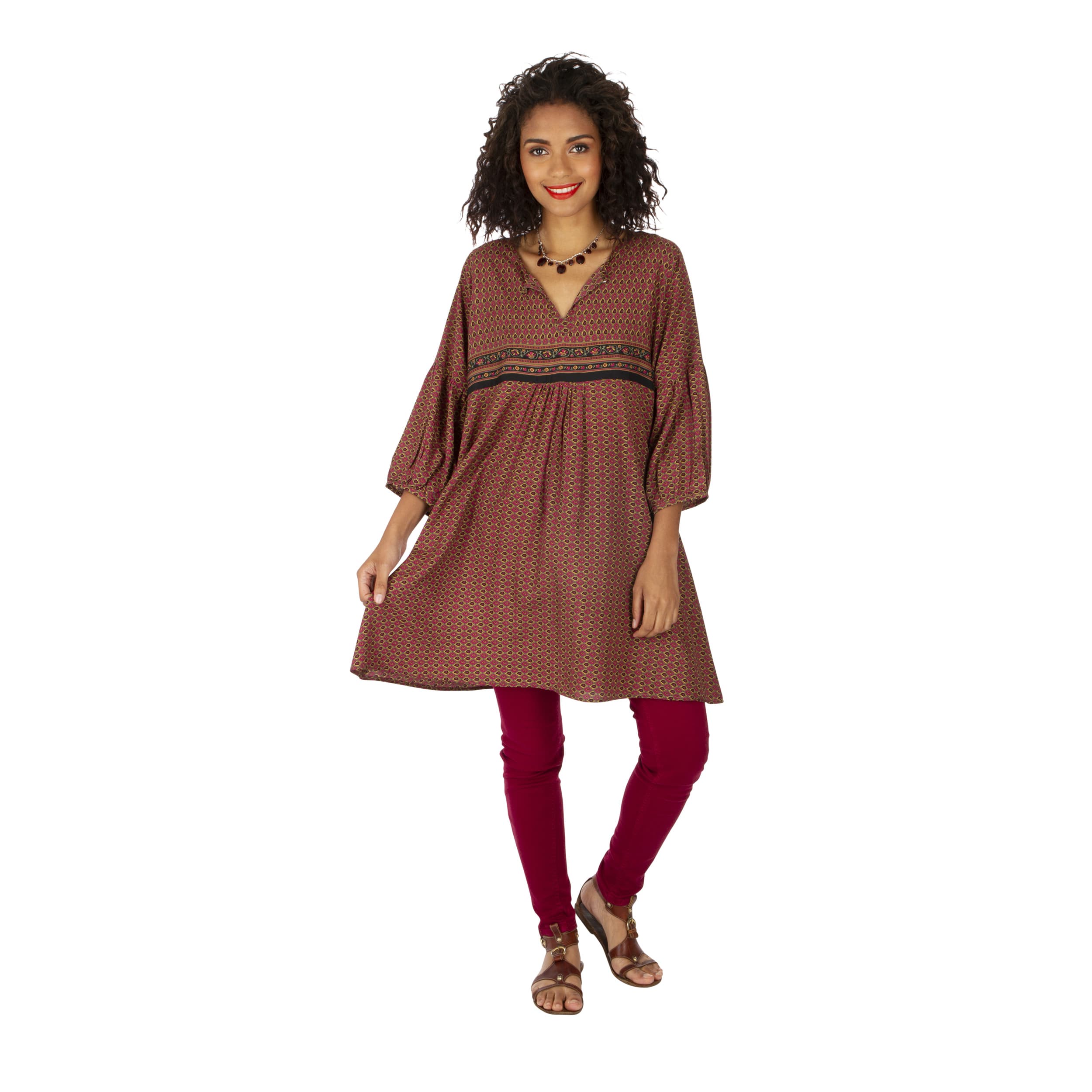 Tunique été manches 3/4 Lochan - 100% polyester - Akoustik Online