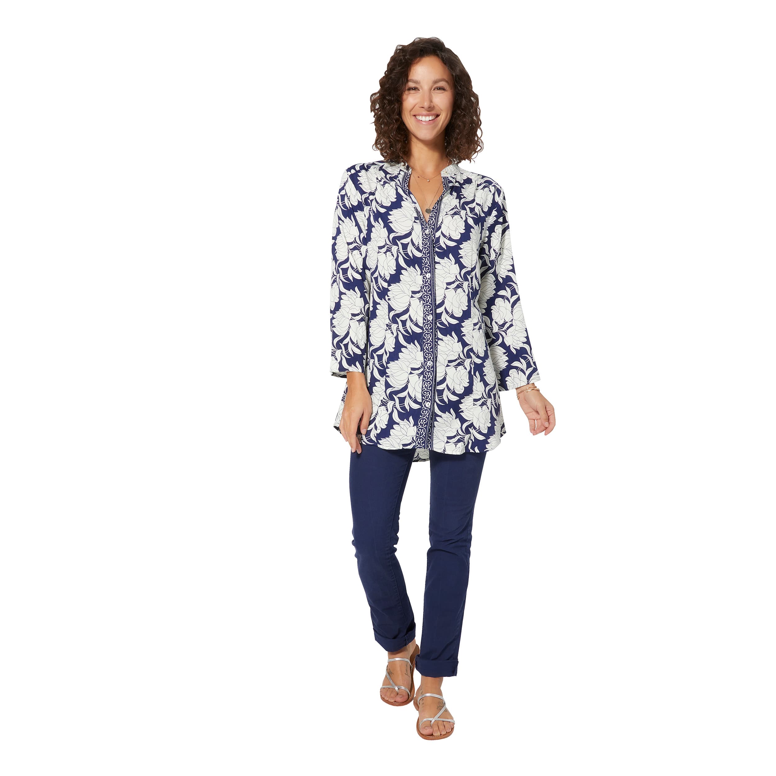 Tunique été manches longues Brennan - 100% polyester - Akoustik Online