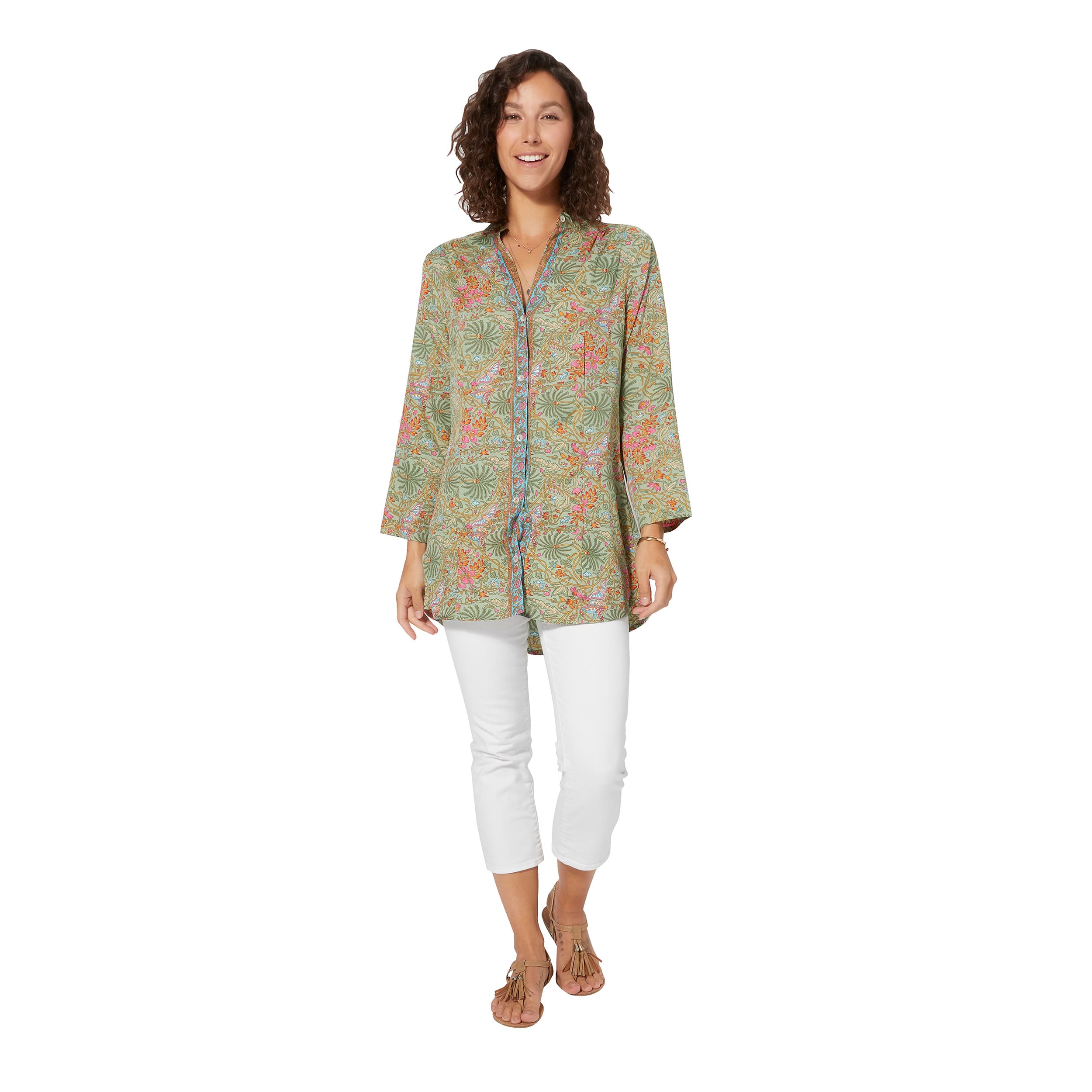 Tunique été manches longues Romano - 100% polyester - Akoustik Online