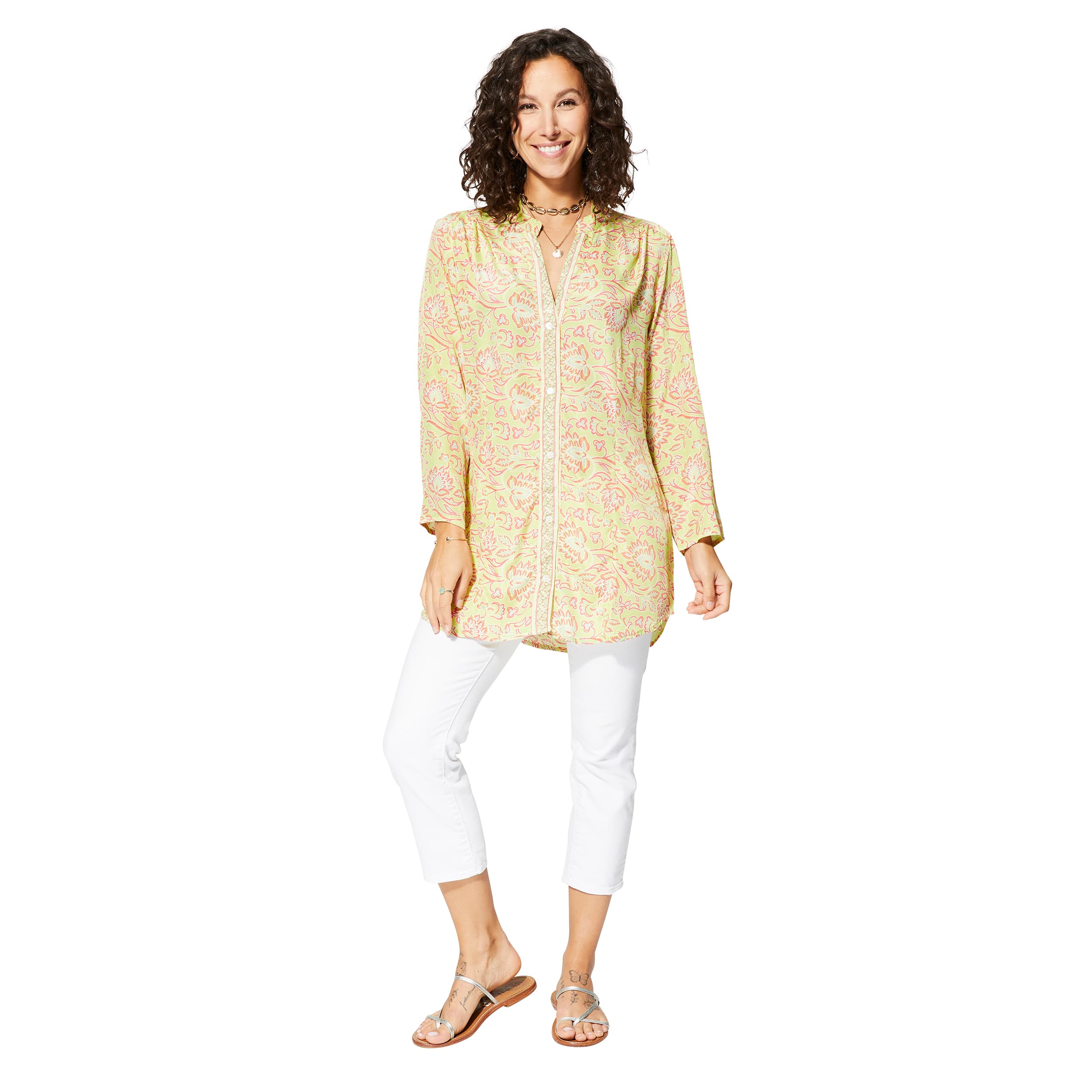 Tunique été manches longues Azura - 100% polyester - Akoustik Online