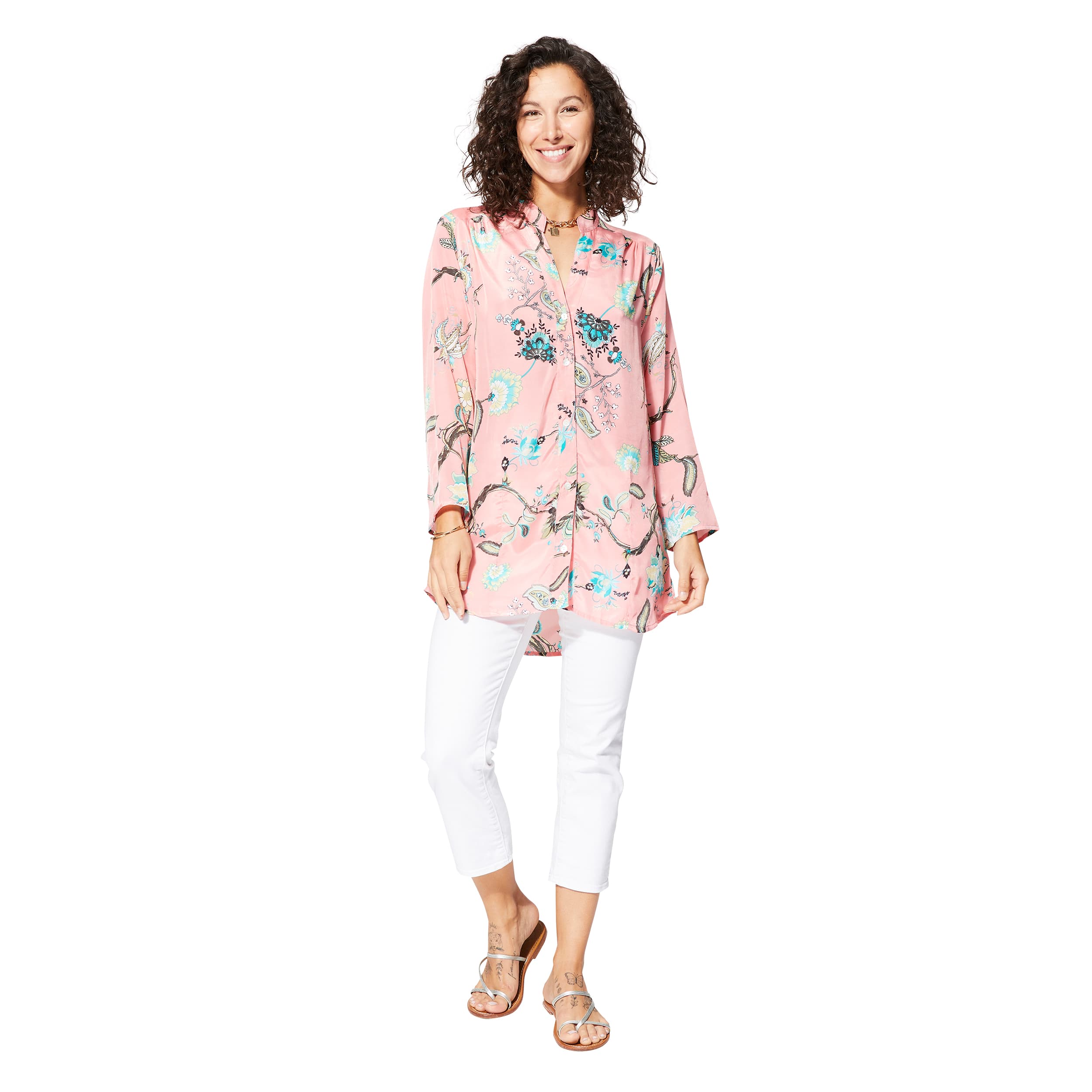 Tunique été manches longues Sonje - 100% polyester - Akoustik Online
