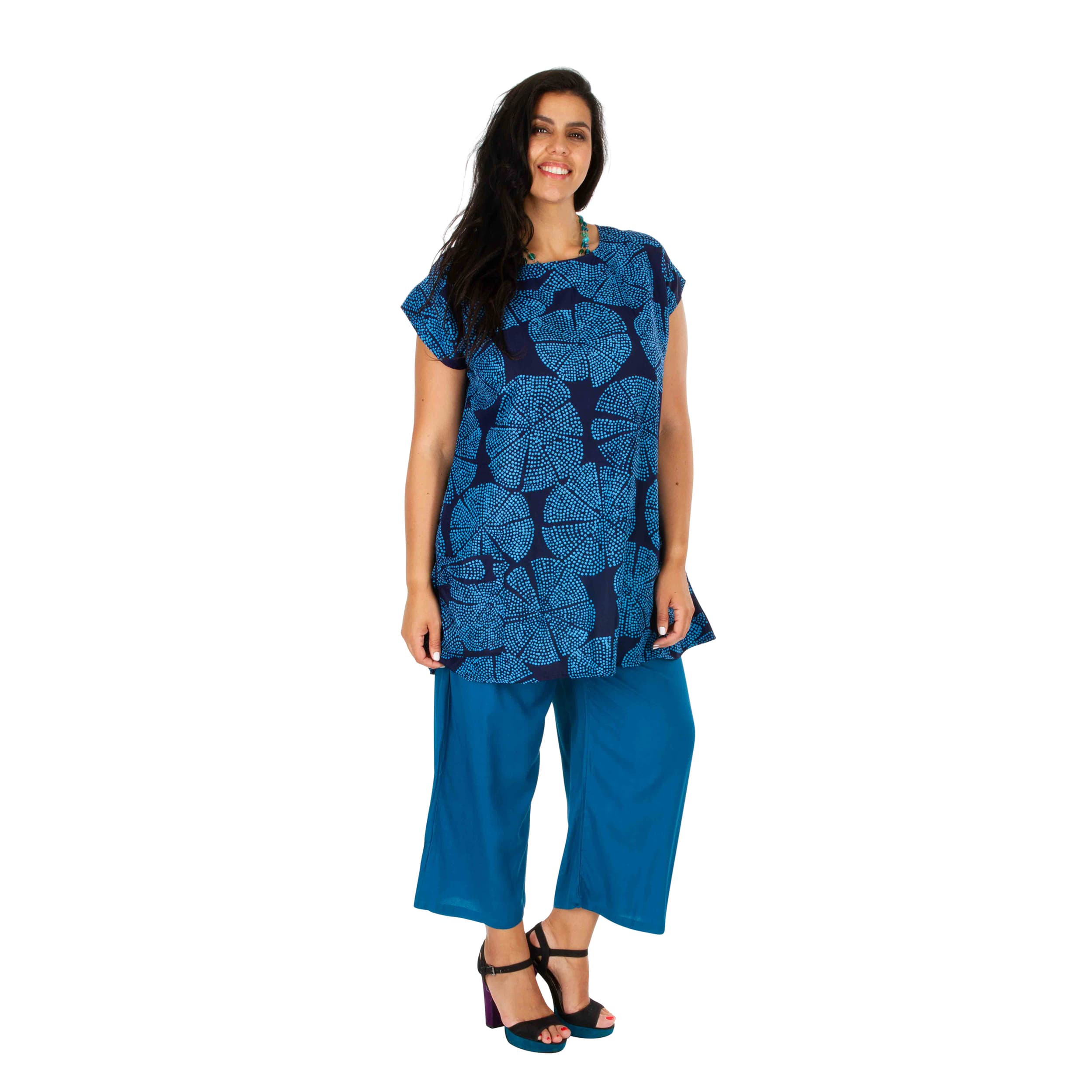 Tunique été Kerensa - 100% polyester - bleu - Akoustik Online
