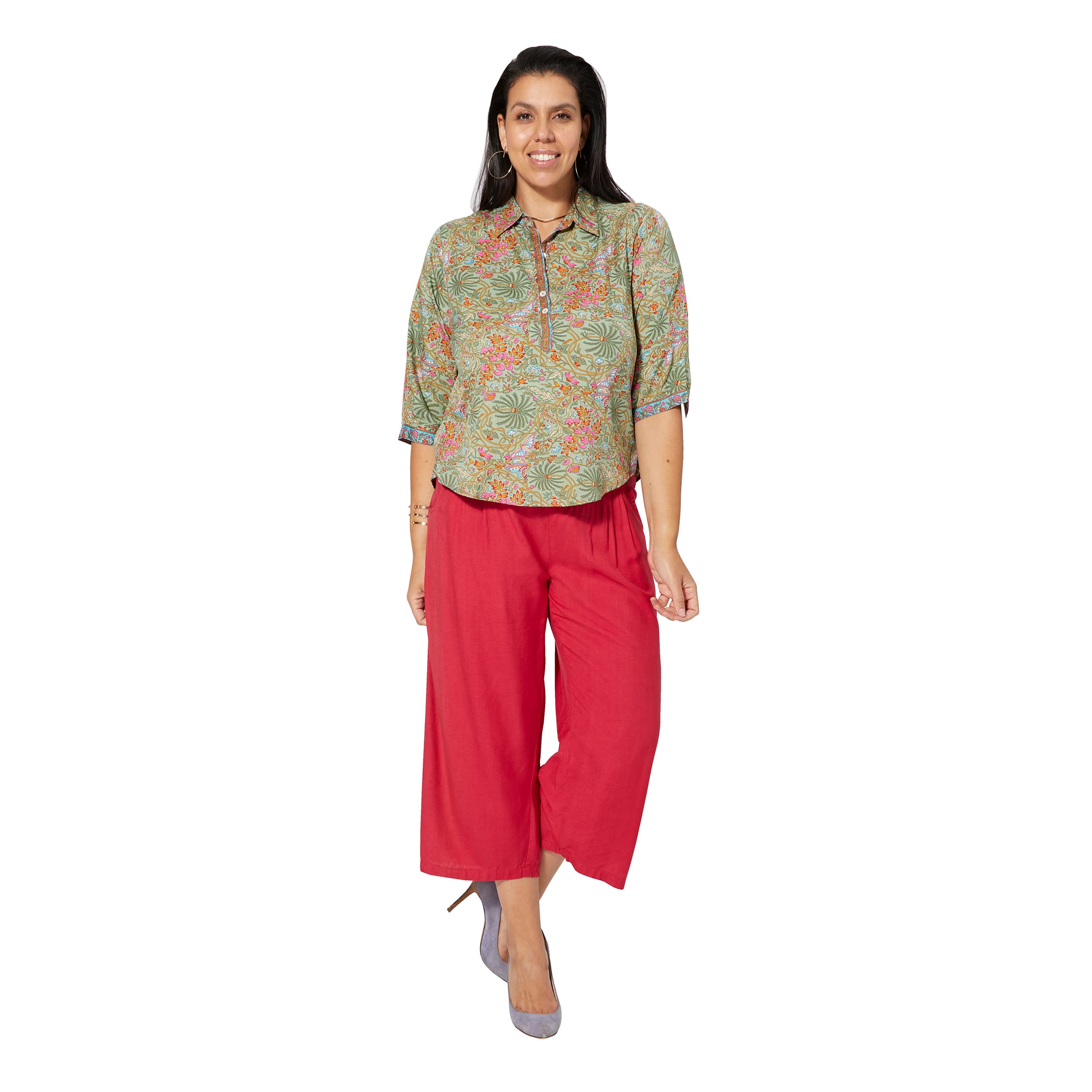 Tunique été manches 3/4 Nicolao - 100% polyester - Akoustik Online