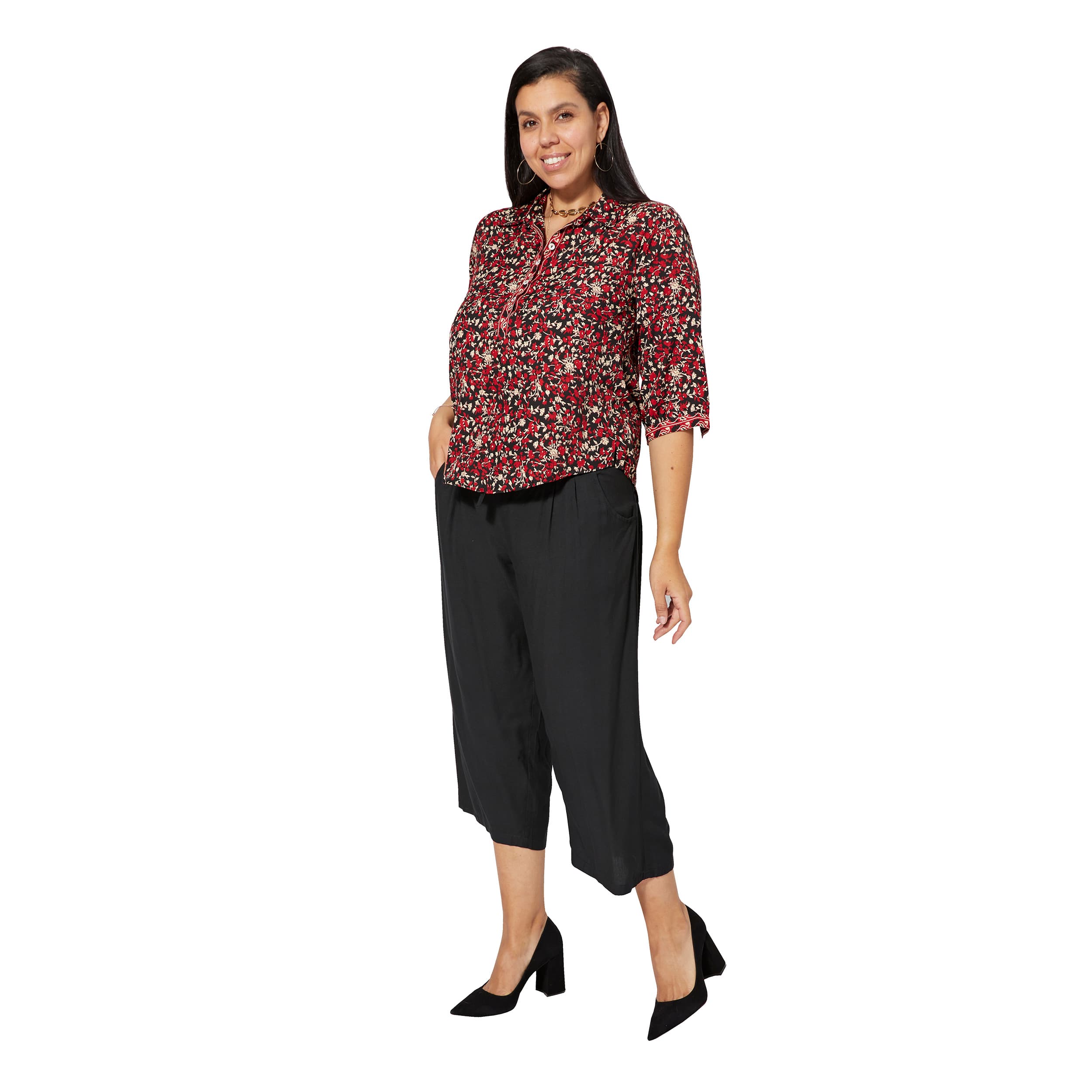 Tunique été manches 3/4 Gavino - 100% polyester - Akoustik Online