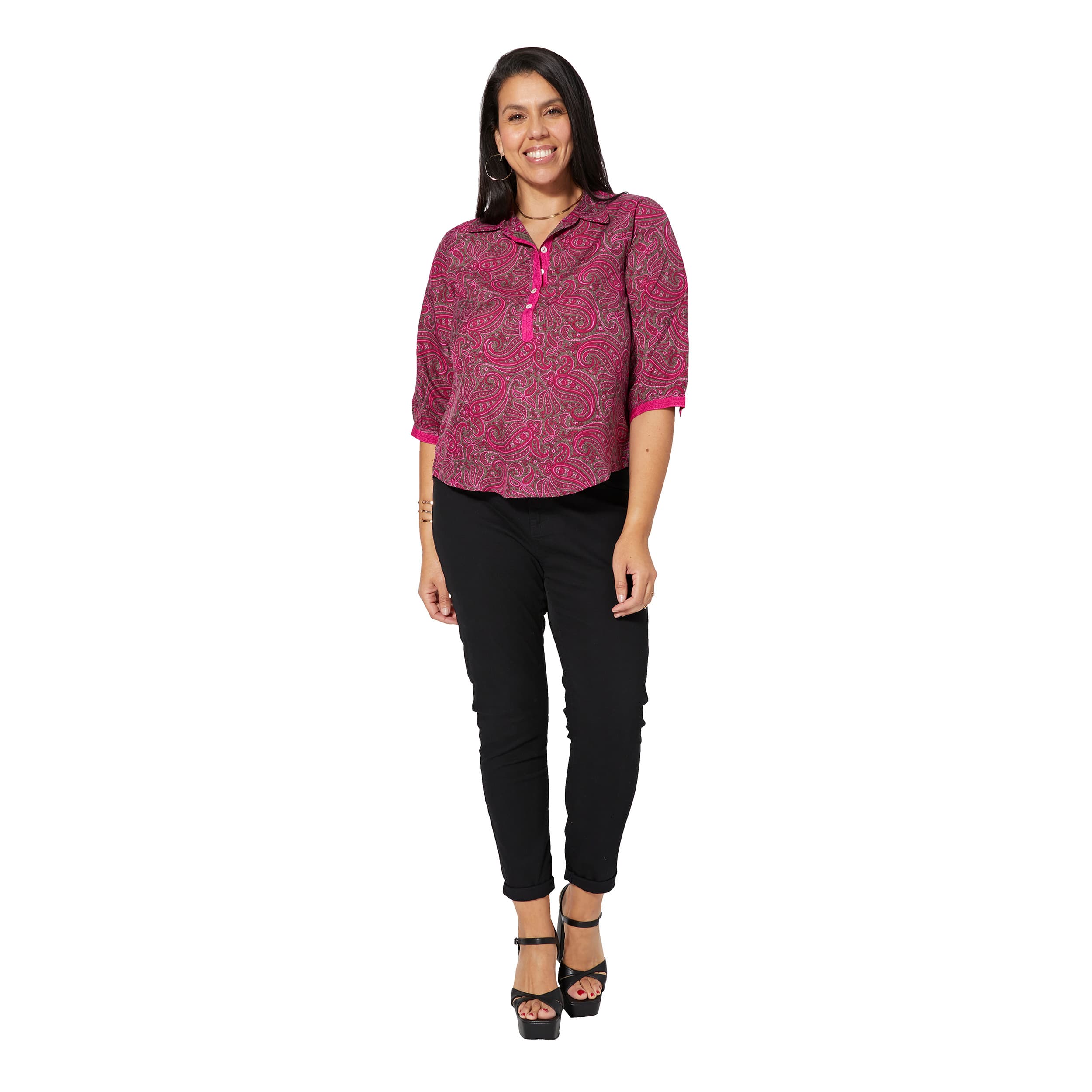 Tunique été manches 3/4 Curt - 100% polyester - Akoustik Online