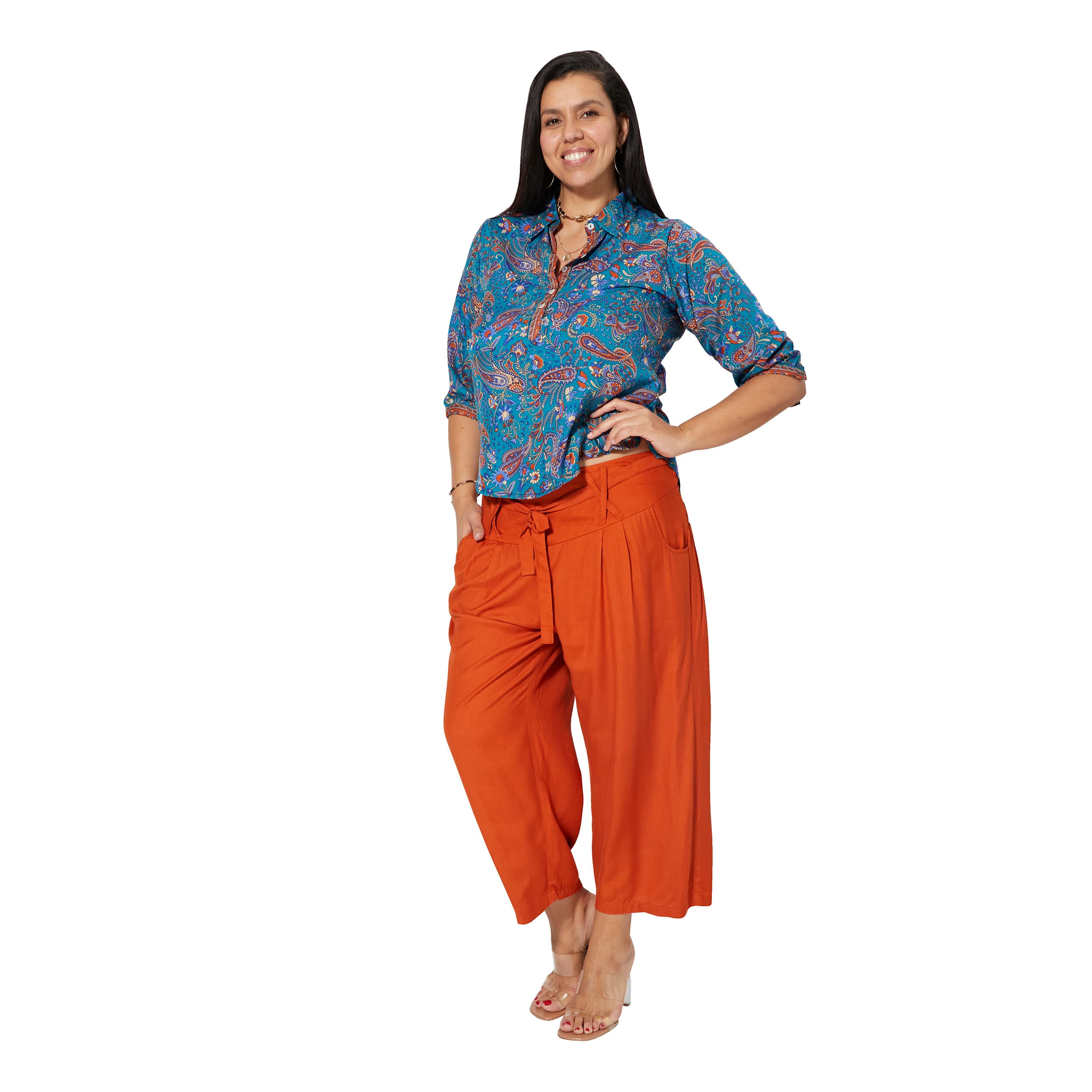 Tunique été manches 3/4 Zéphira - 100% polyester - Akoustik Online