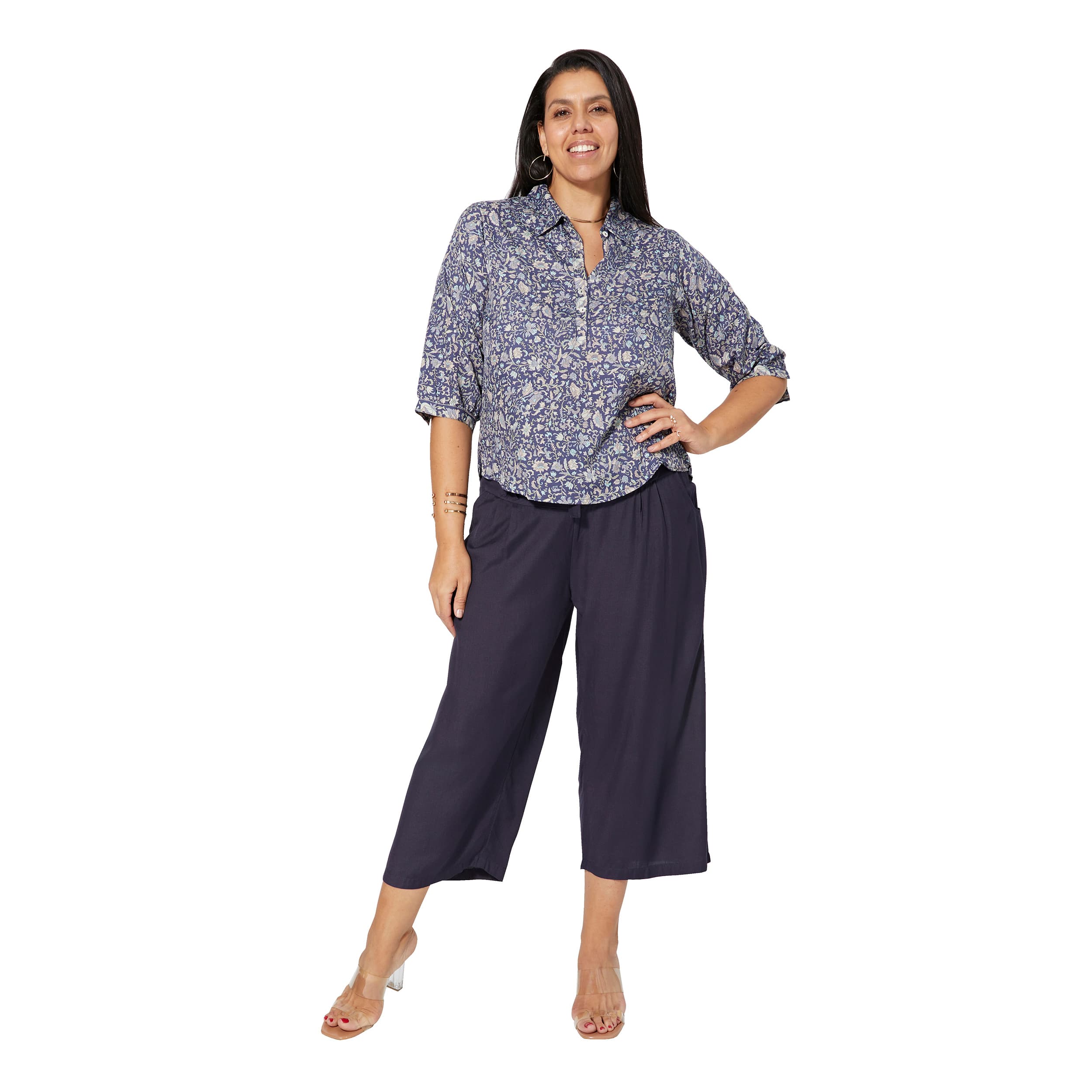 Tunique été manches 3/4 Orpa - 100% polyester - Akoustik Online