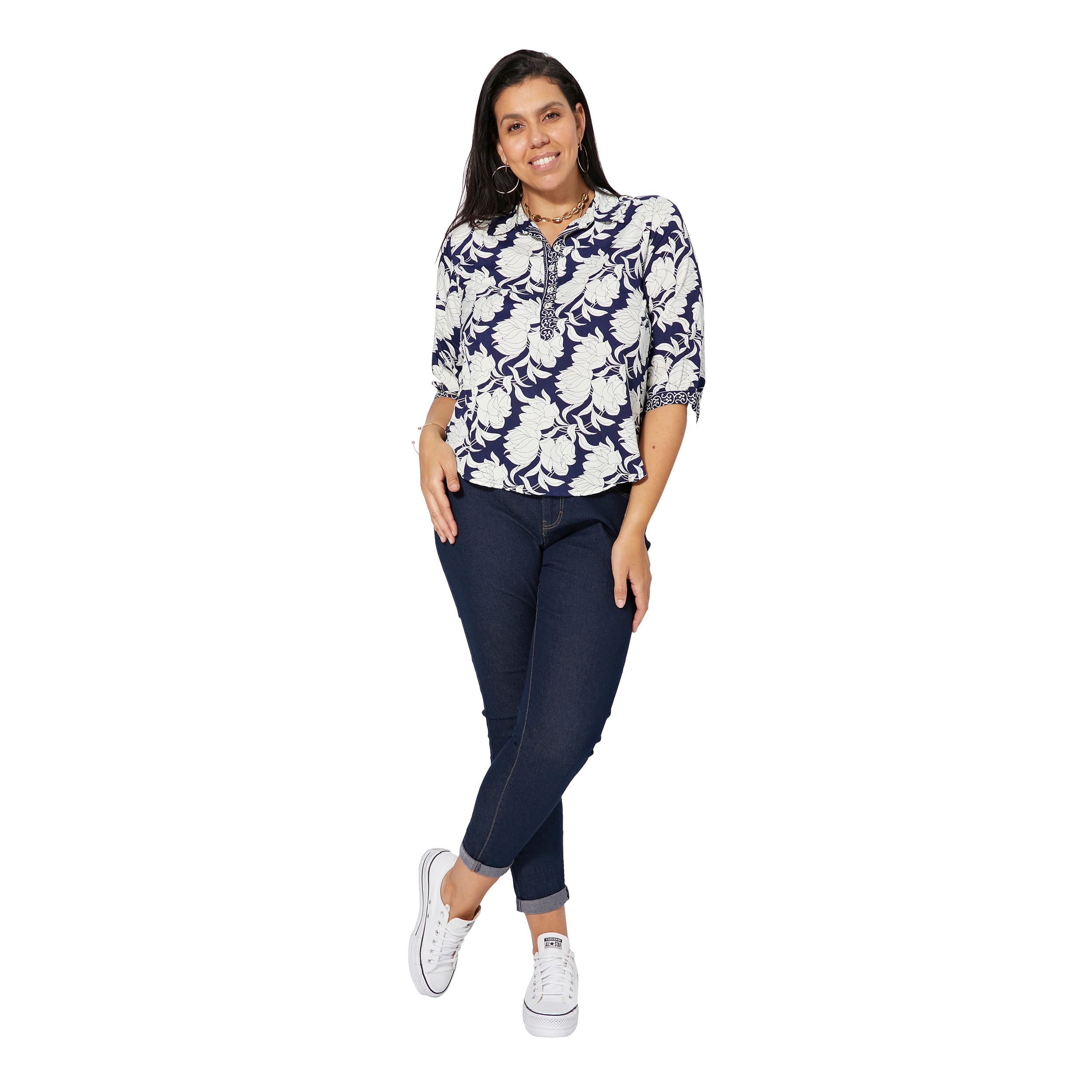 Tunique été manches 3/4 Lyssa - 100% polyester - Akoustik Online