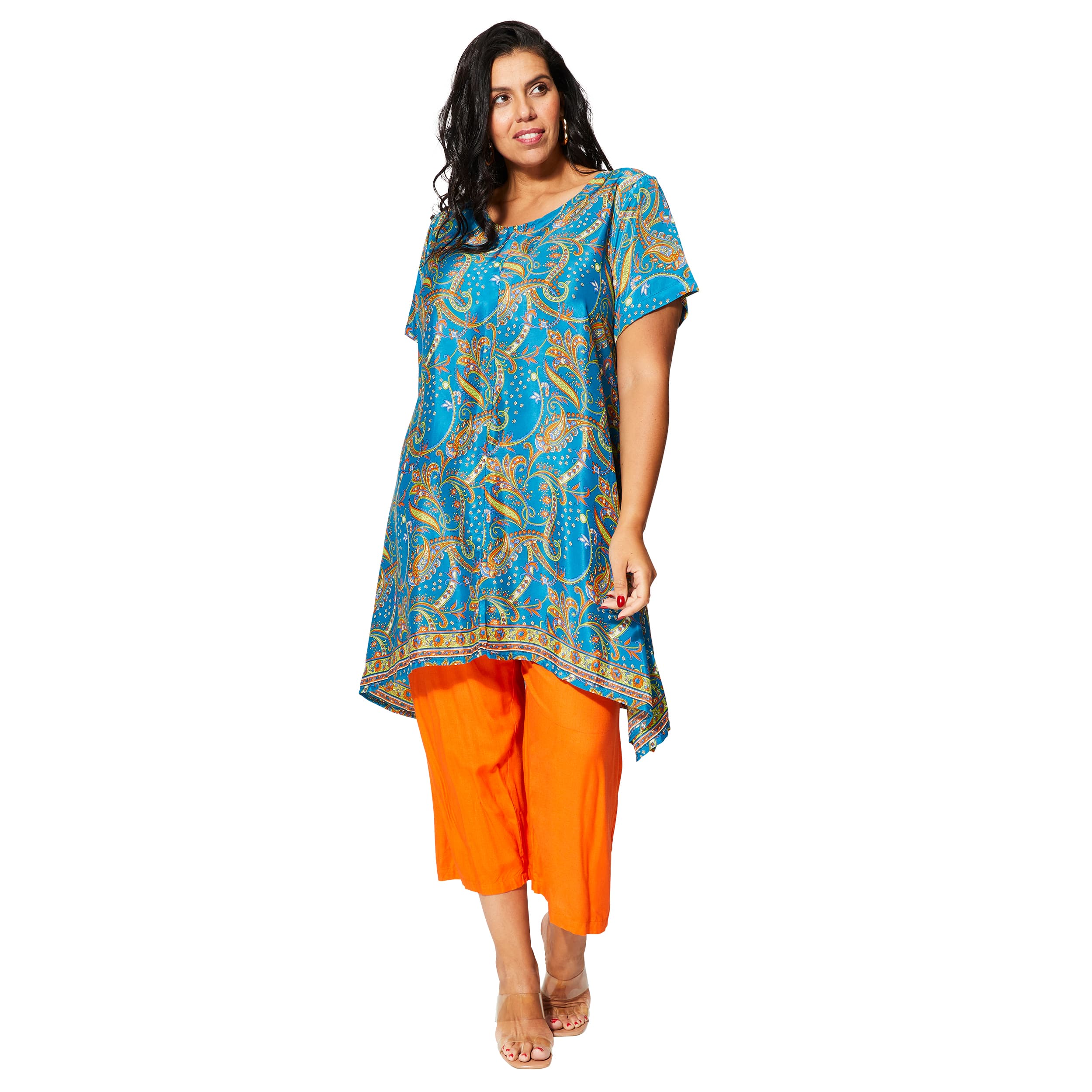 Tunique été manches courtes Jagdish - 100% polyester - Akoustik Online