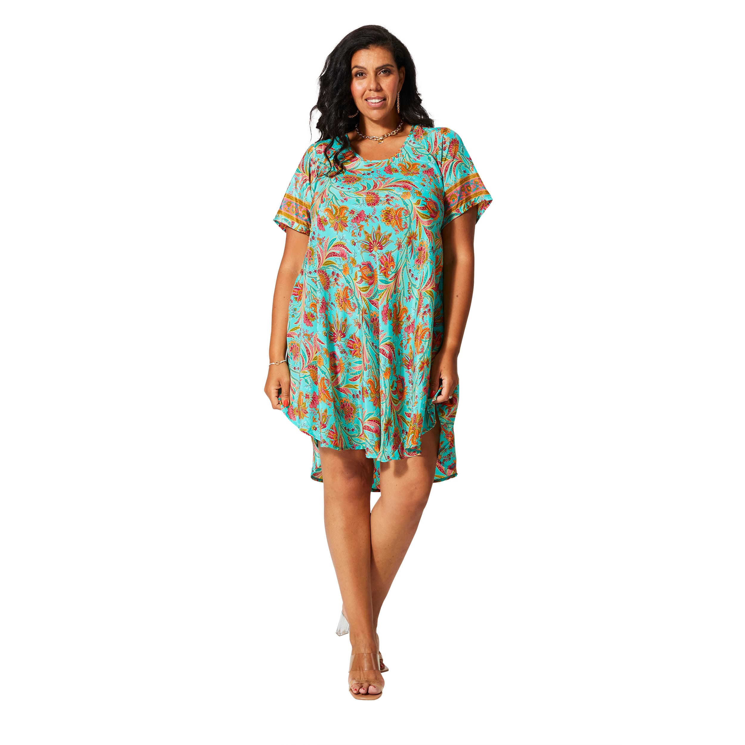 Robe été courte manches courtes Dom - 100% polyester - Akoustik Online