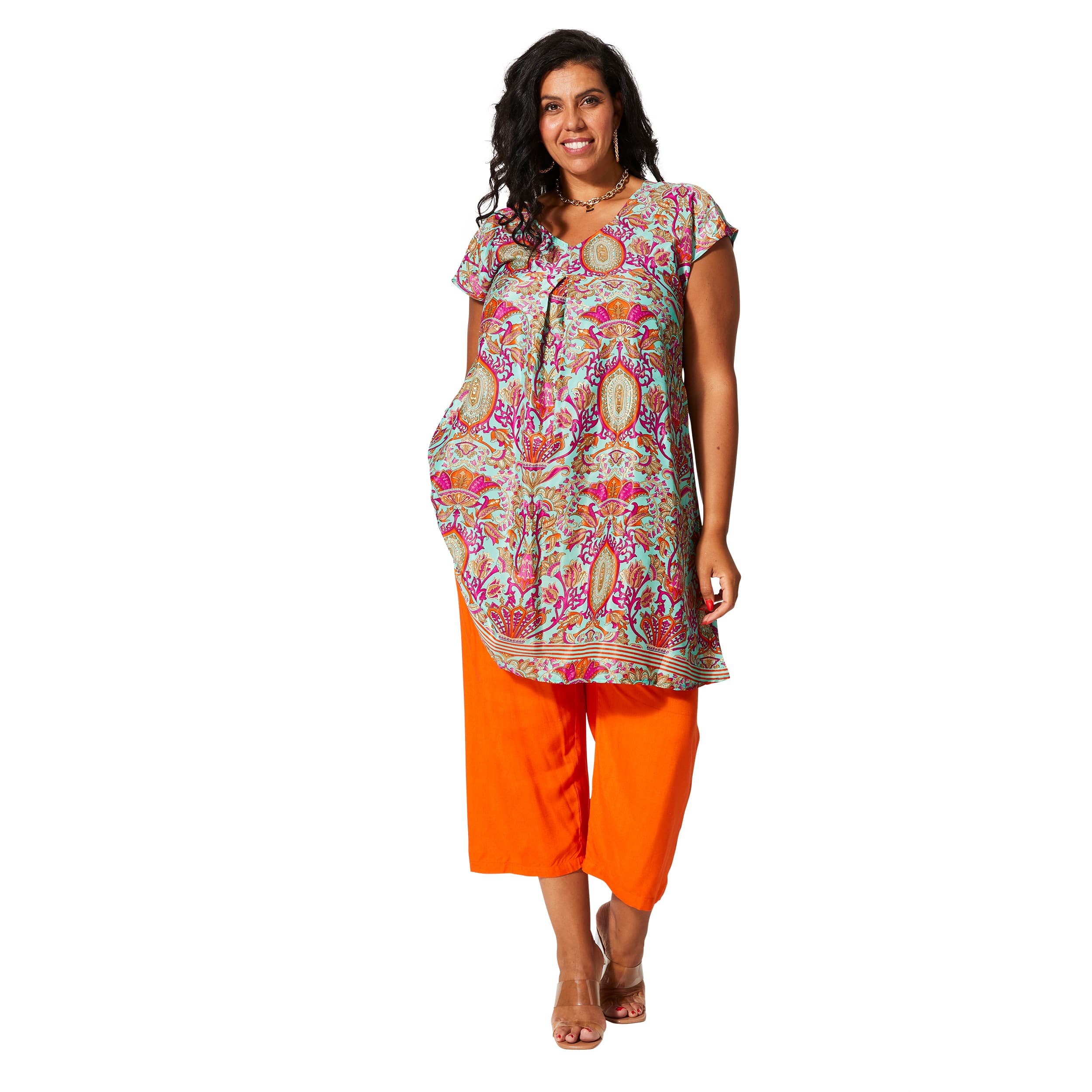 Tunique été manches courtes Cailean - 100% polyester - Akoustik Online