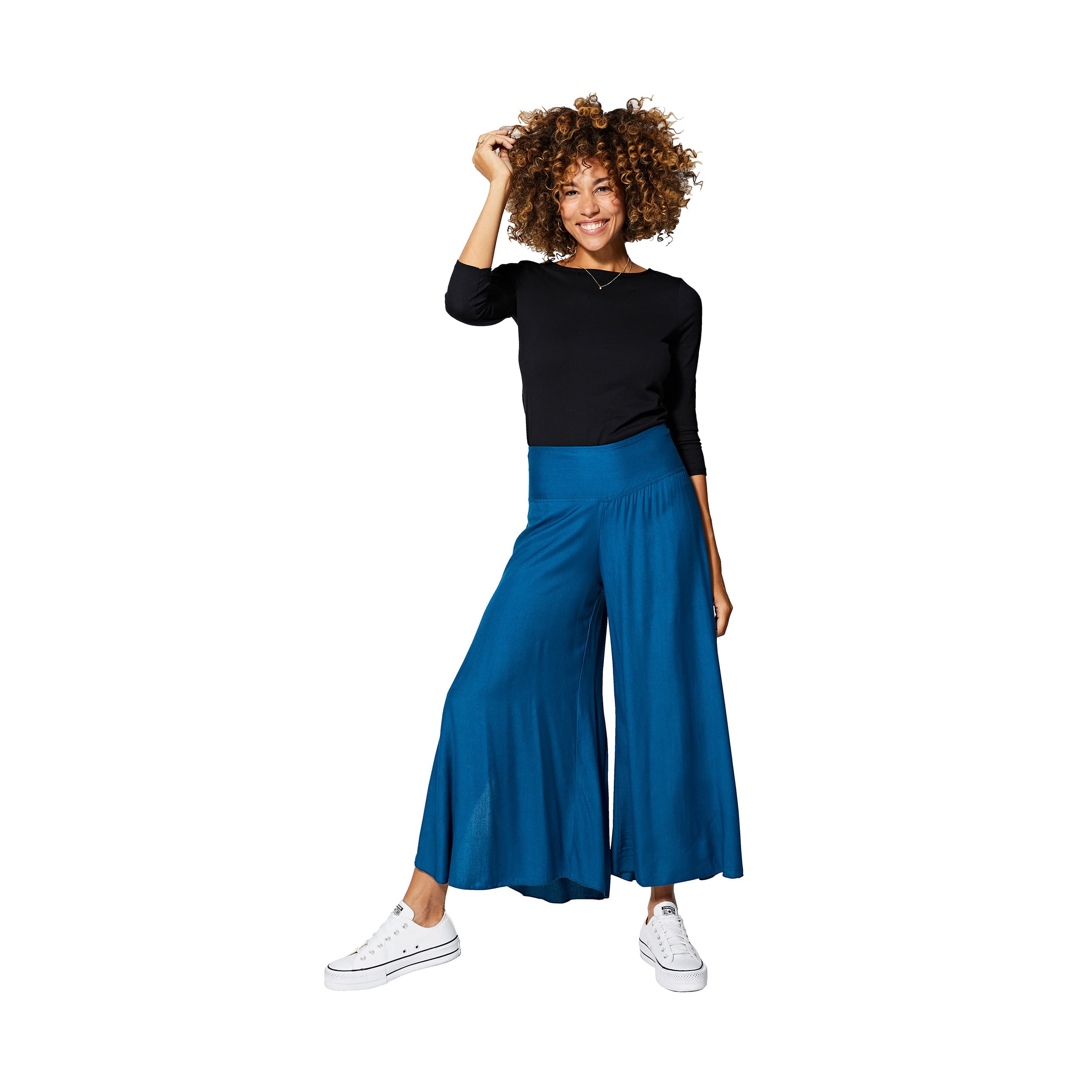Pantalon été long Laylah - 100% rayonne - petrole - Akoustik Online