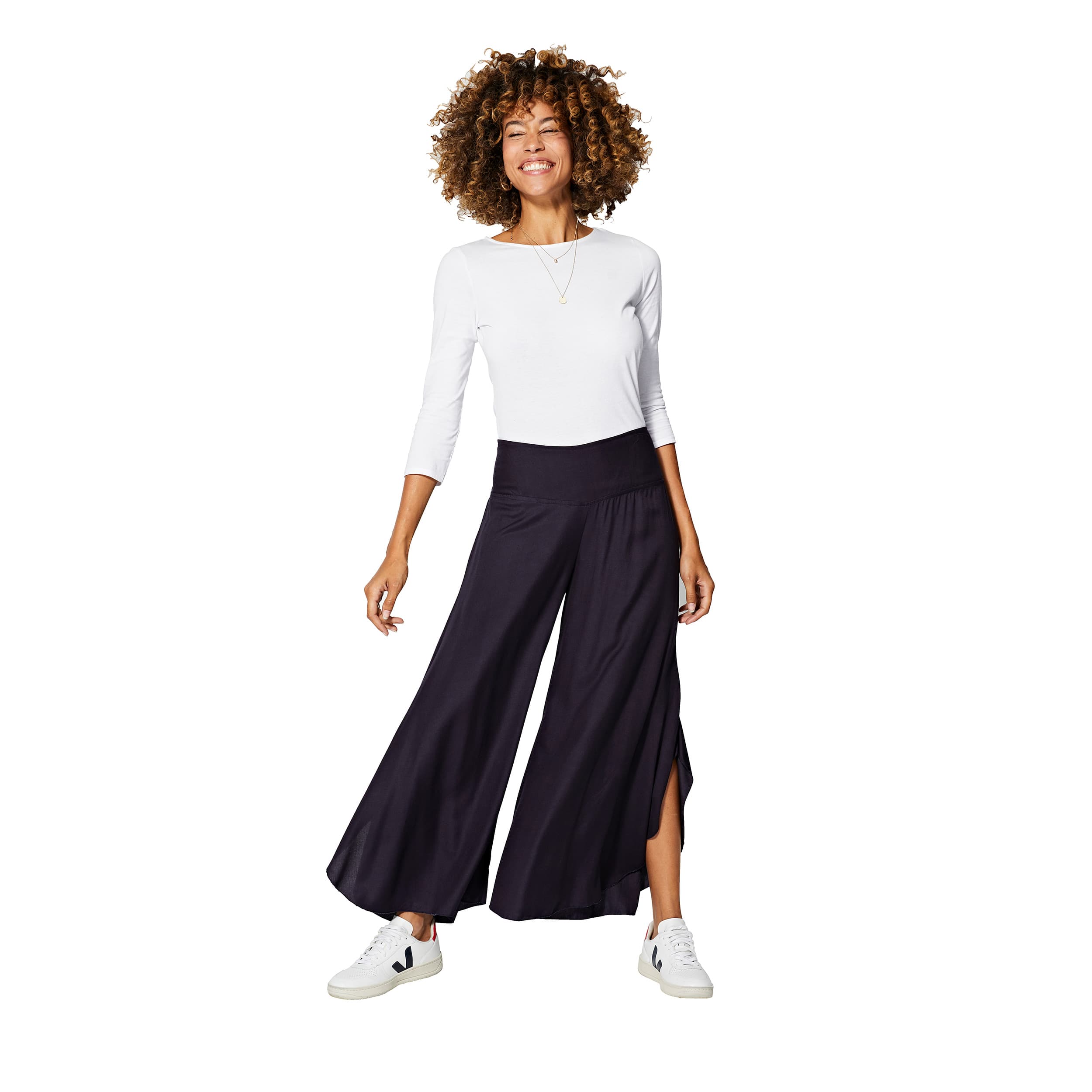 Pantalon été long Lleu - 100% rayonne - bleu marine - Akoustik Online