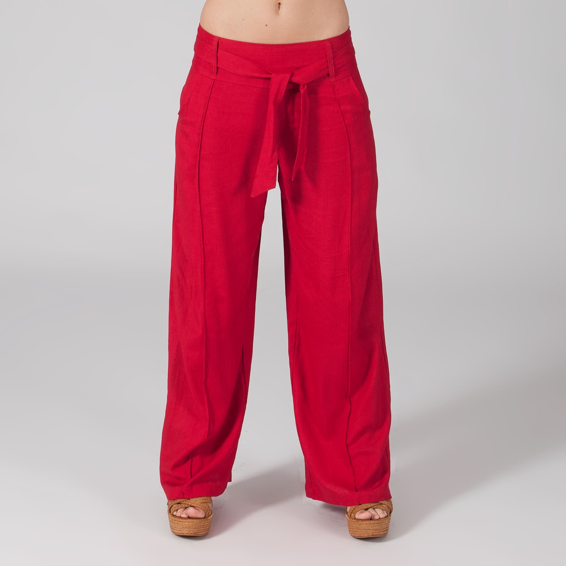 Pantalon été long Dahlia - 100% rayonne - rose - Akoustik Online